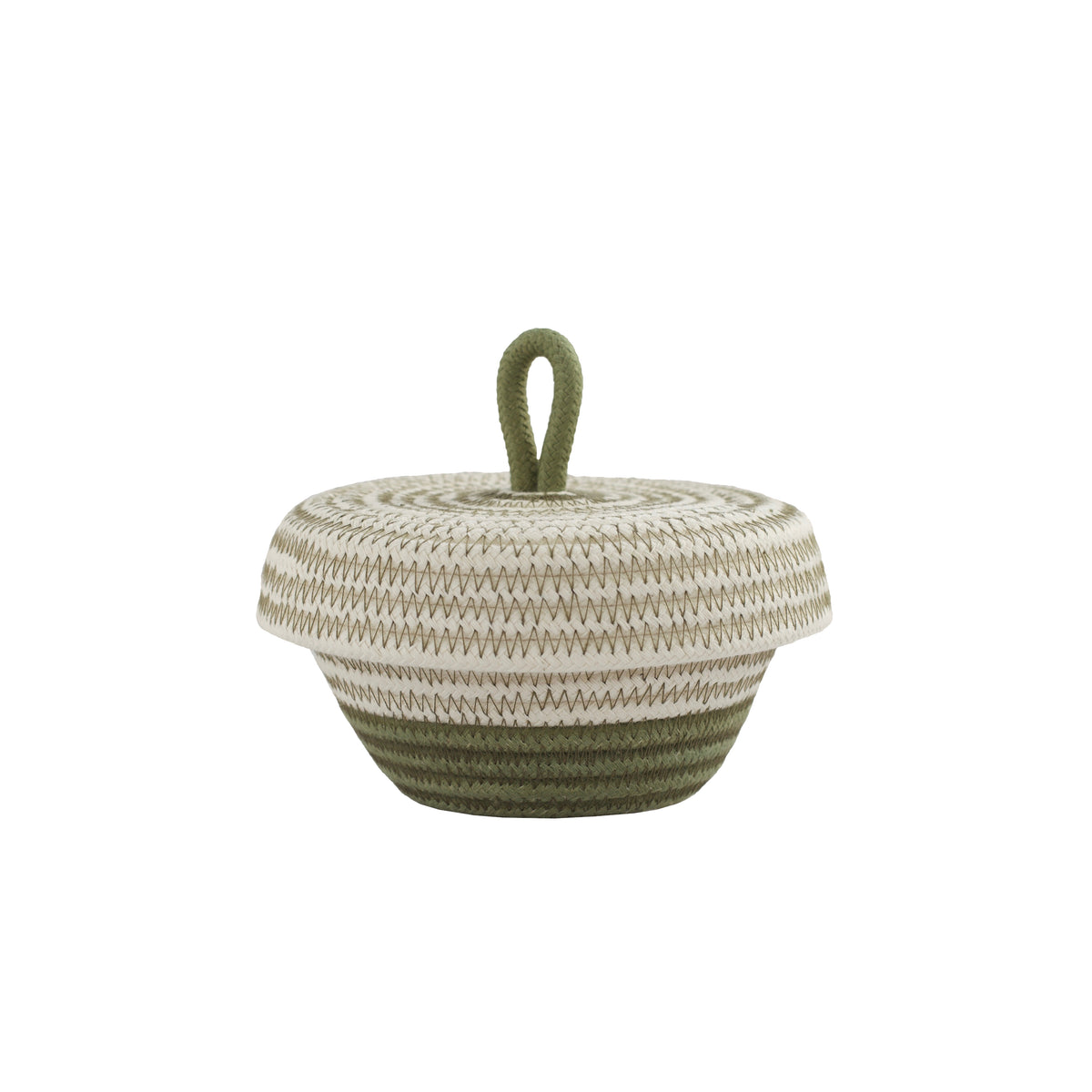 Cotton Woven Petite Lidded Basket (XS)