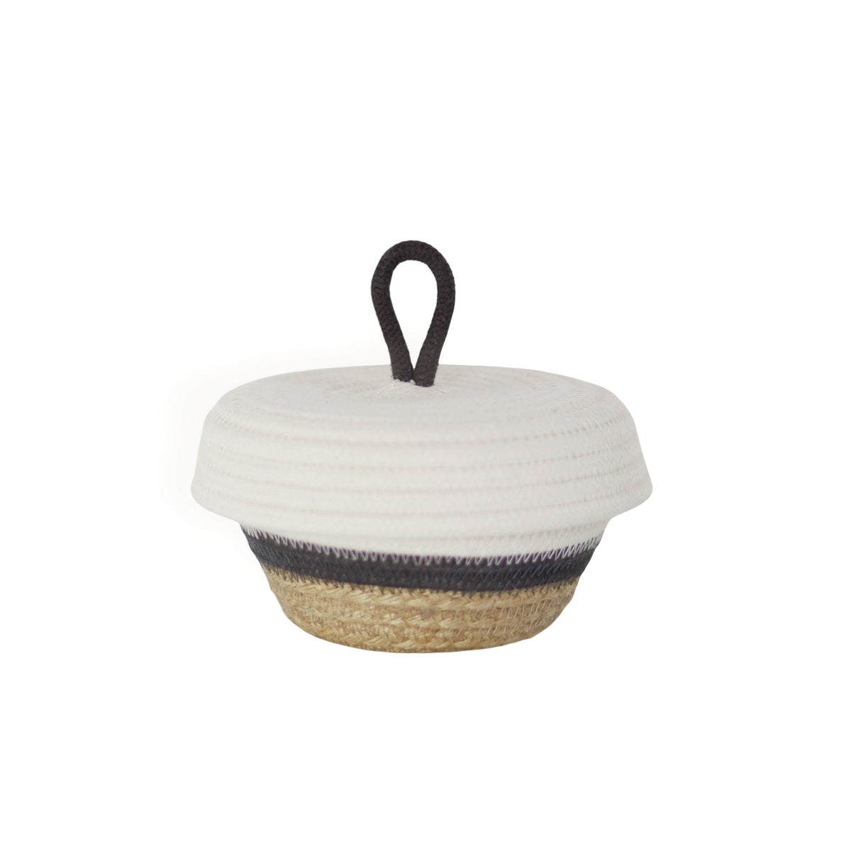 Cotton Woven Petite Lidded Basket (XS)