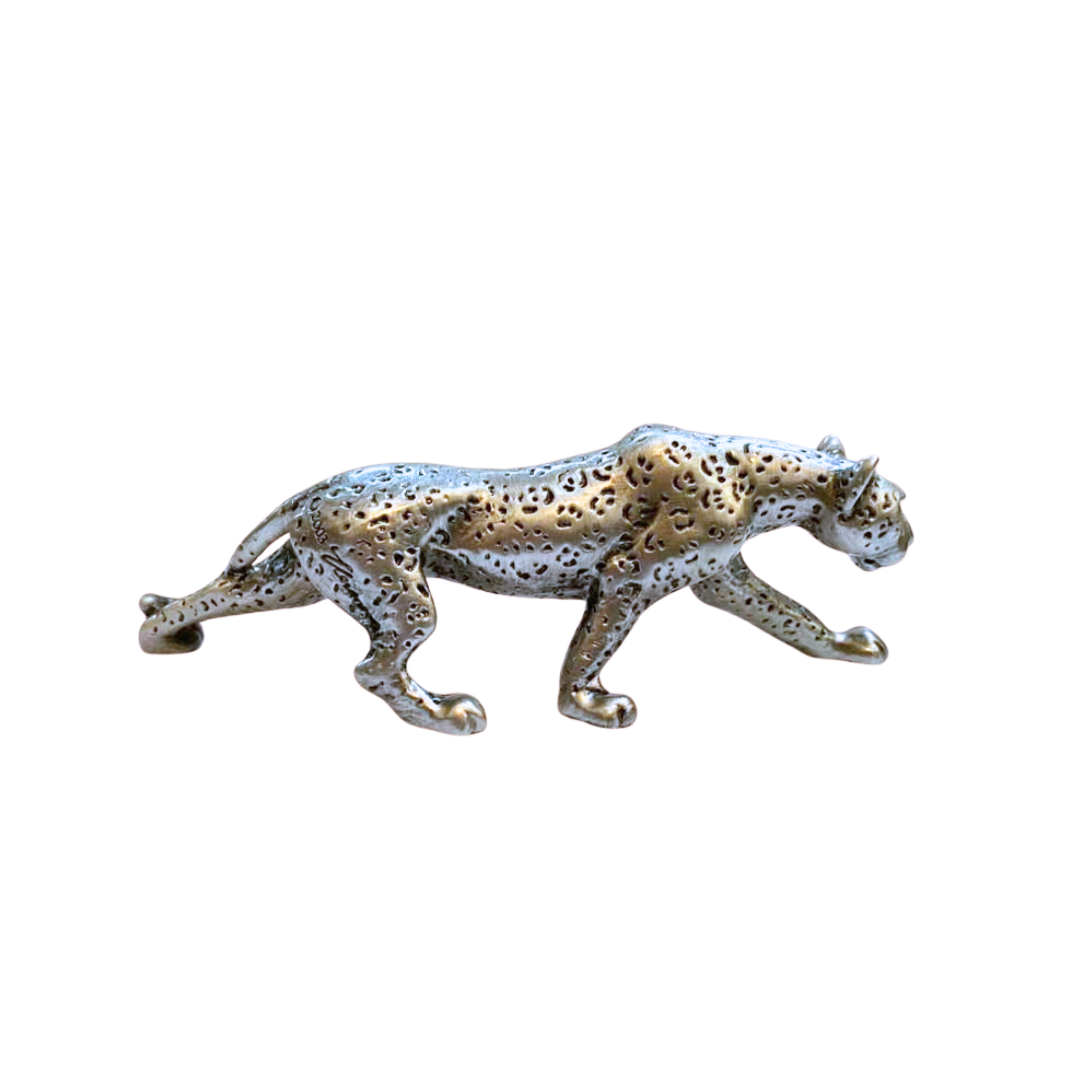 Pewter Leopard Sculpture
