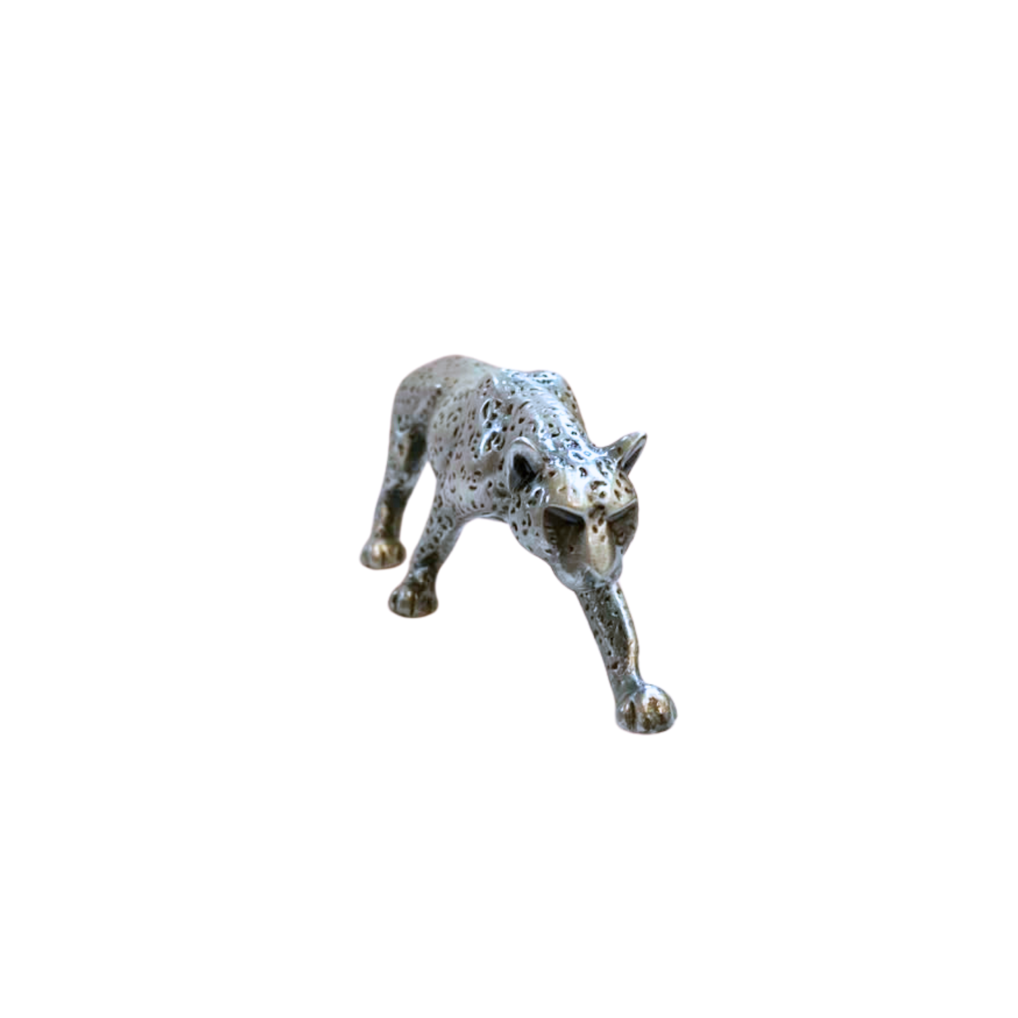 Pewter Leopard Sculpture