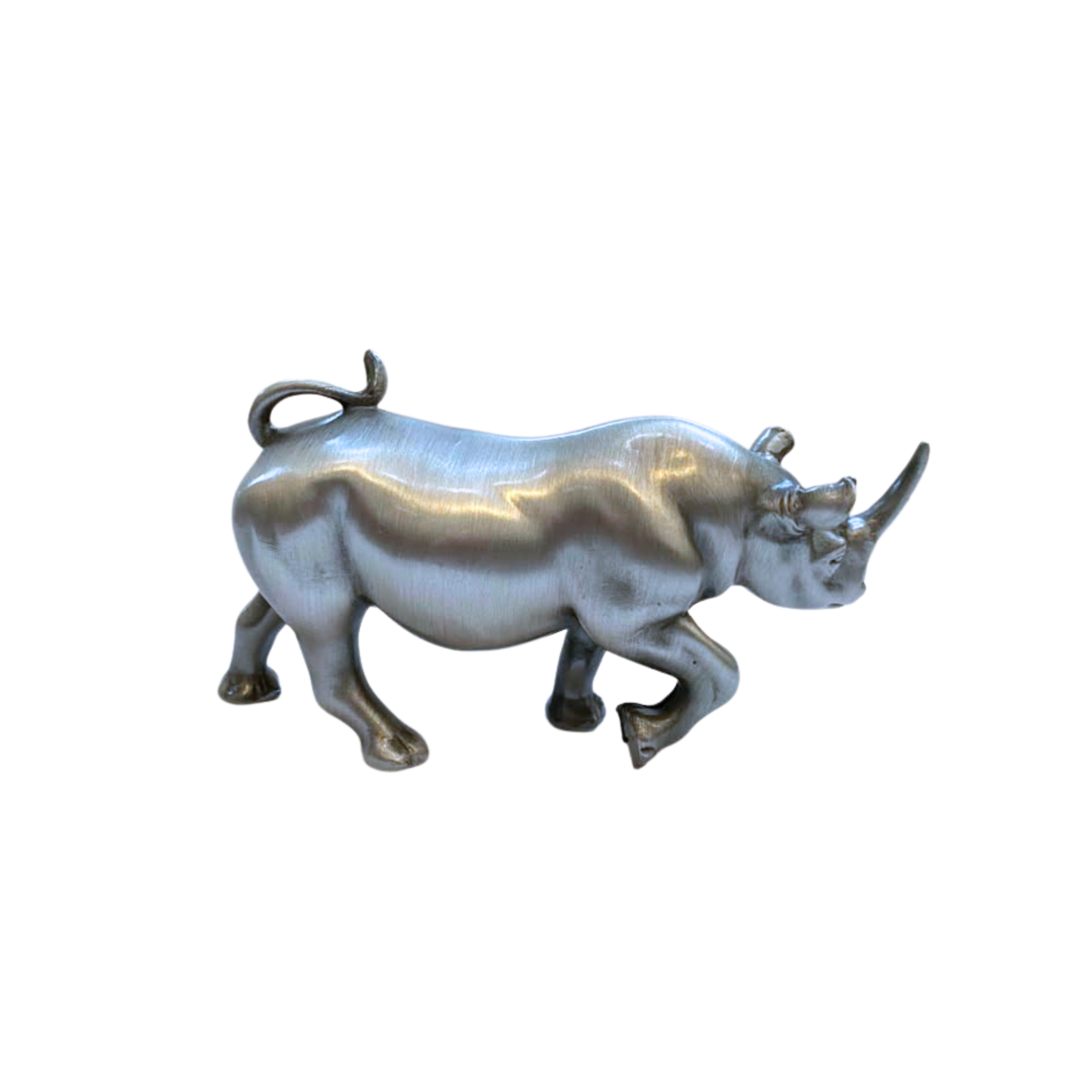 Pewter Rhino Sculpture