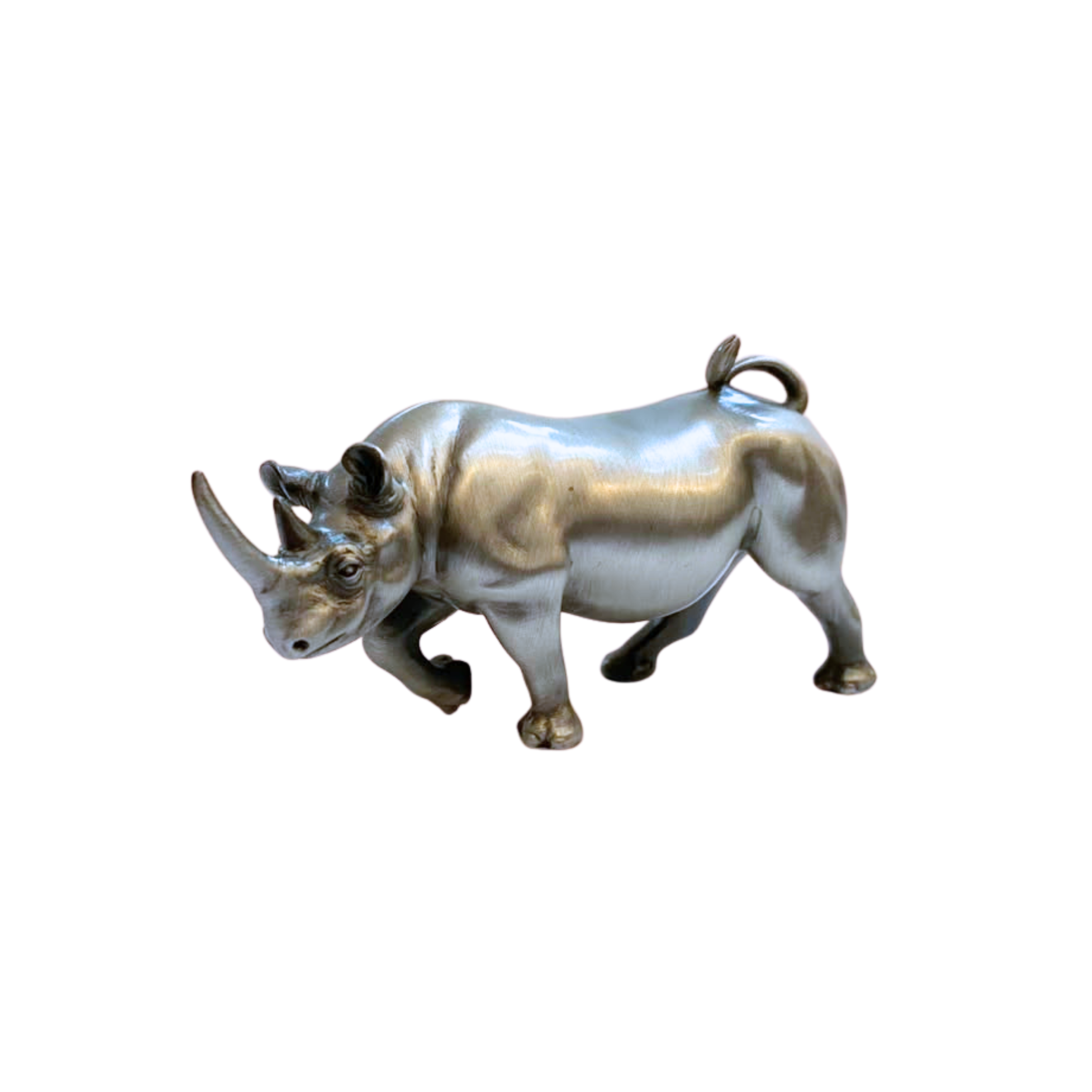 Pewter Rhino Sculpture