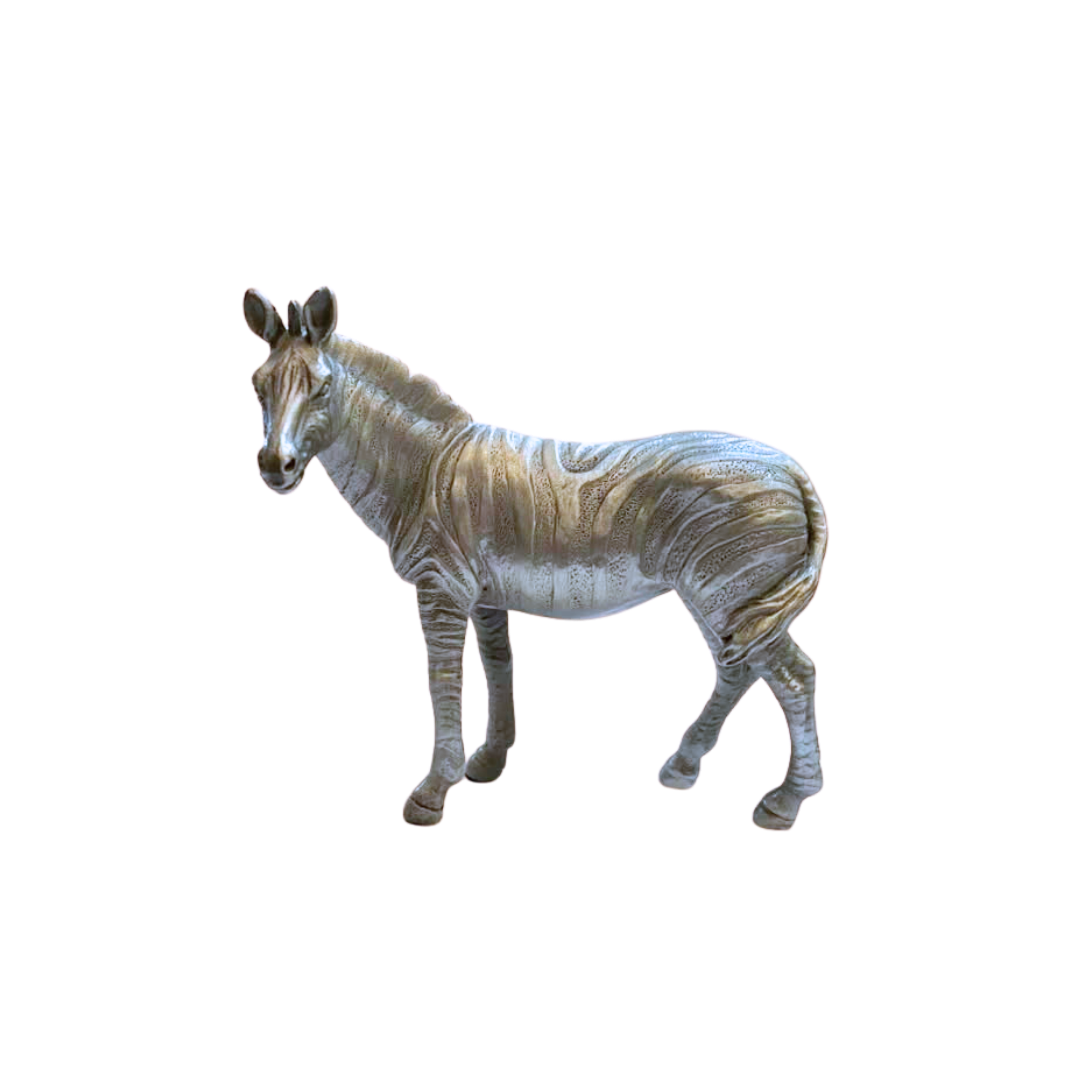 Pewter Zebra Sculpture