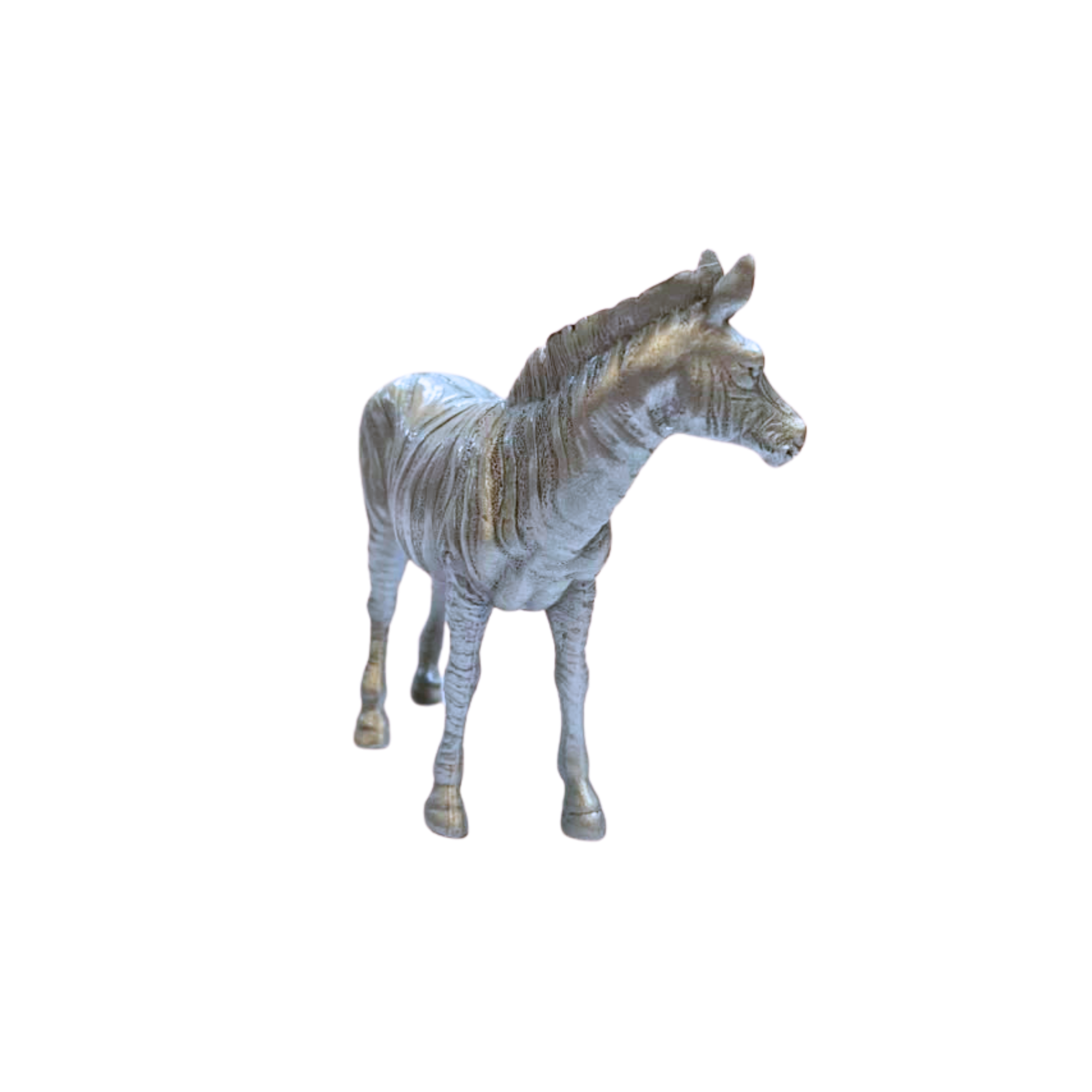 Pewter Zebra Sculpture