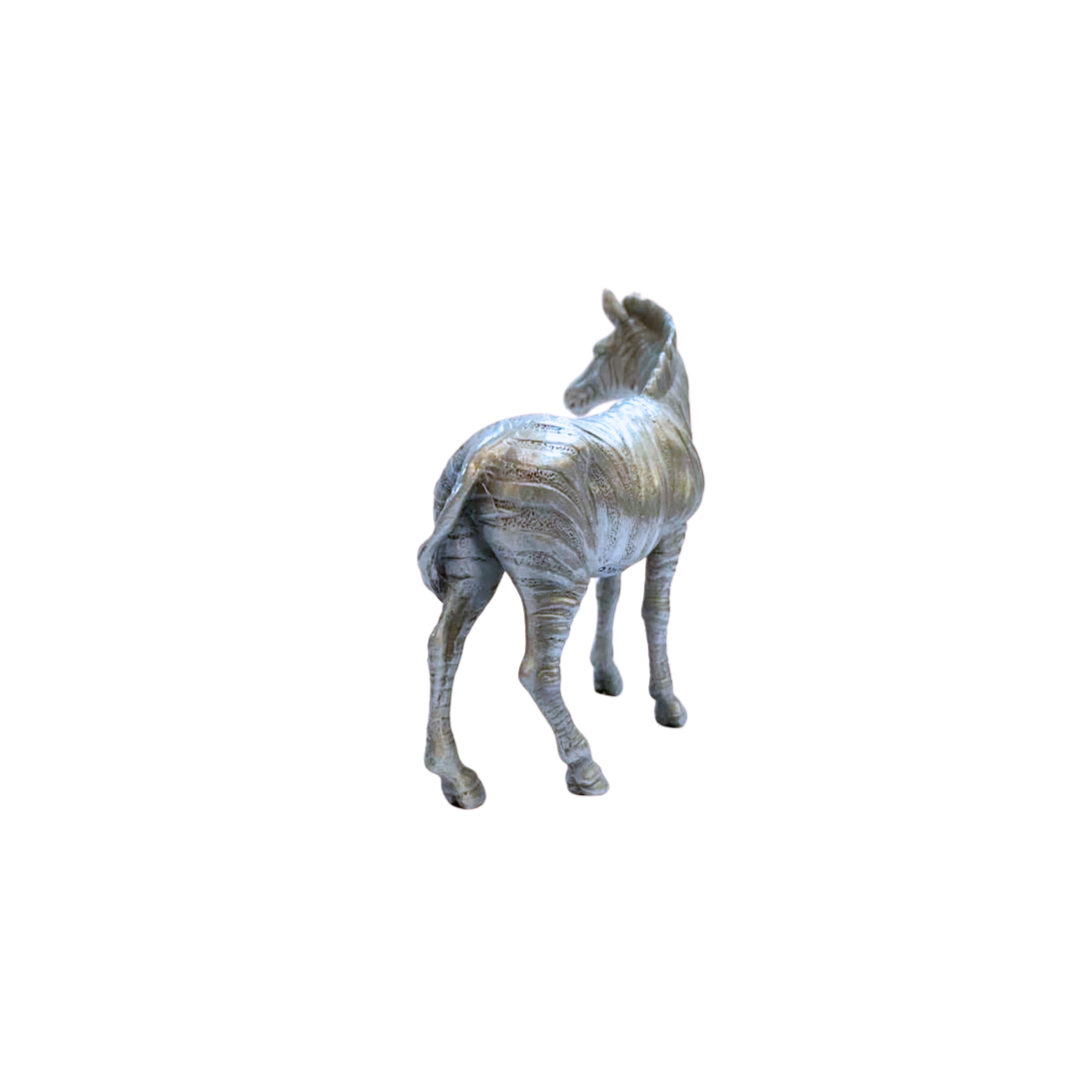 Pewter Zebra Sculpture