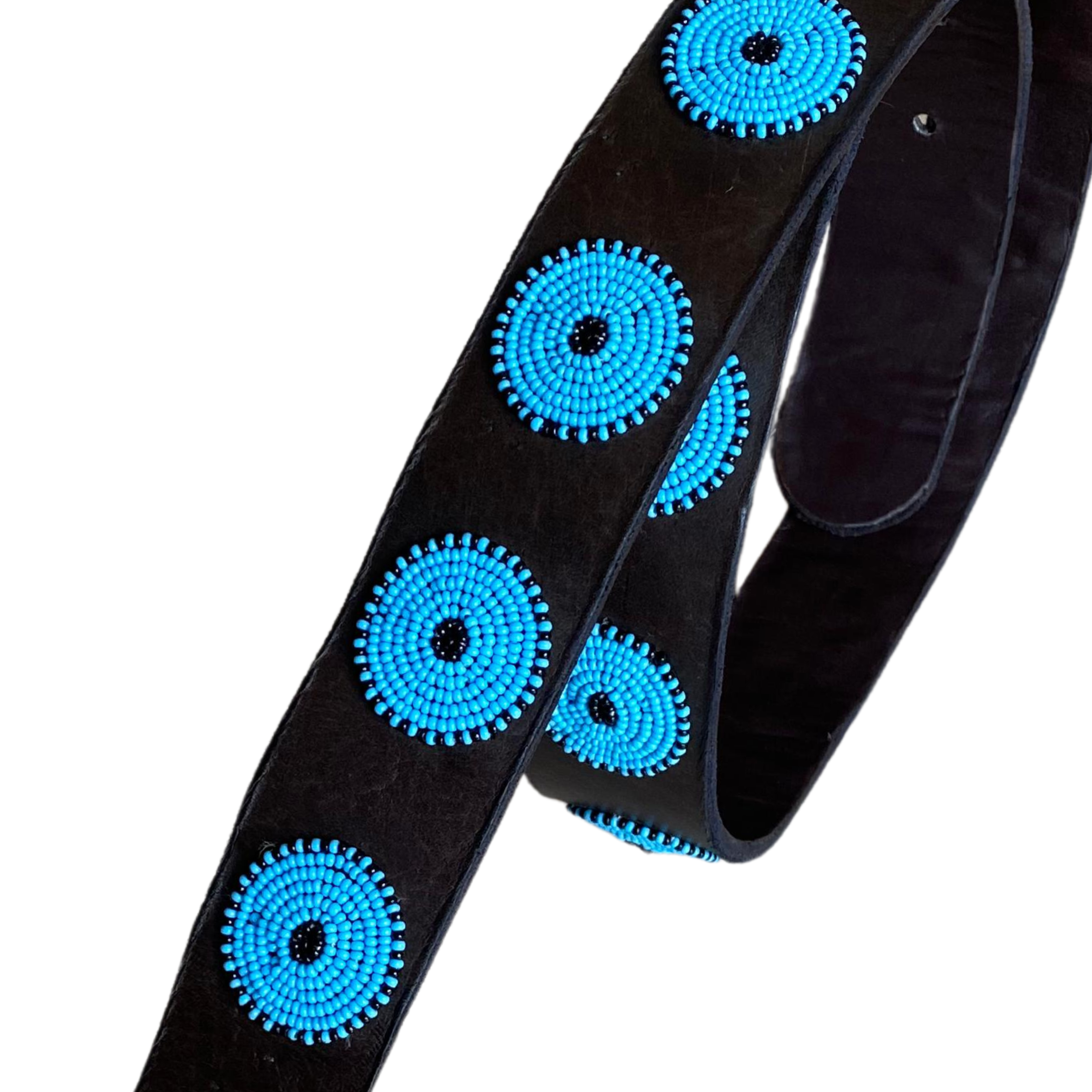 Rafiki - Colourful Beaded Leather Belt