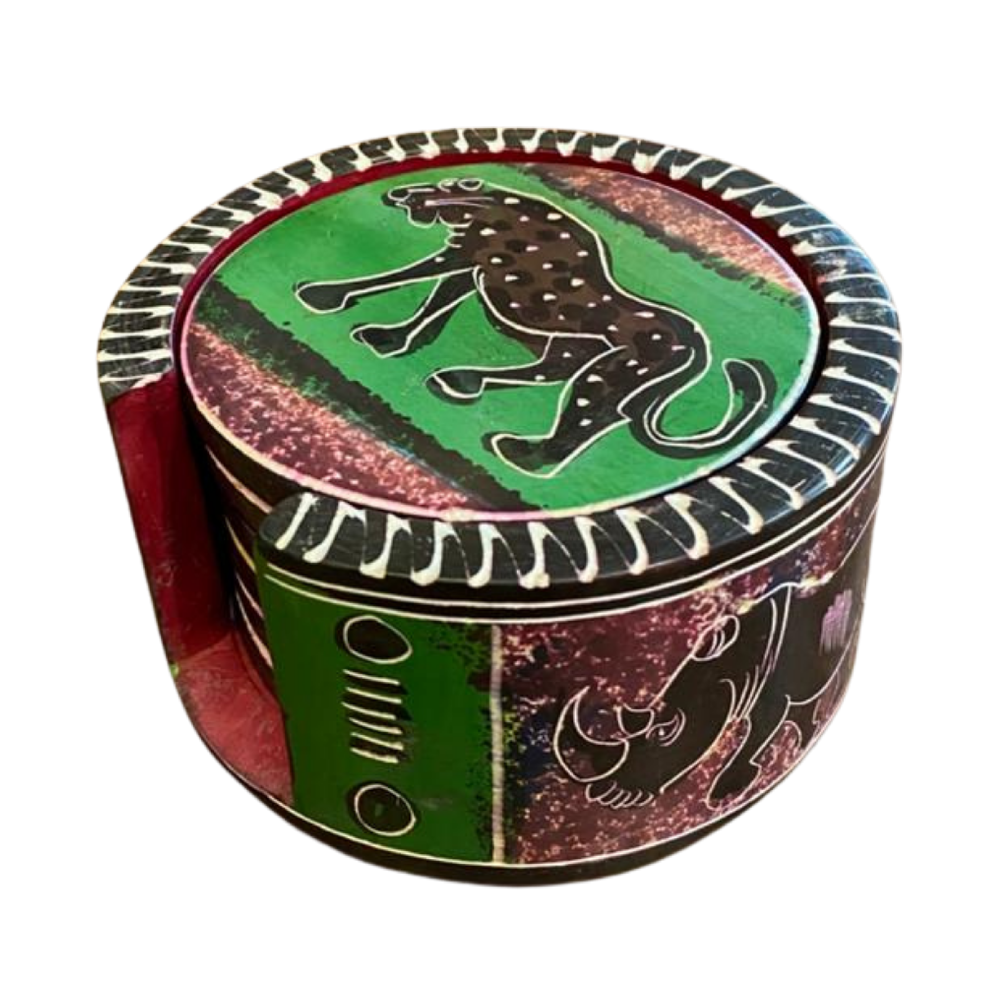 Medium Colourful Soapstone Coasters
