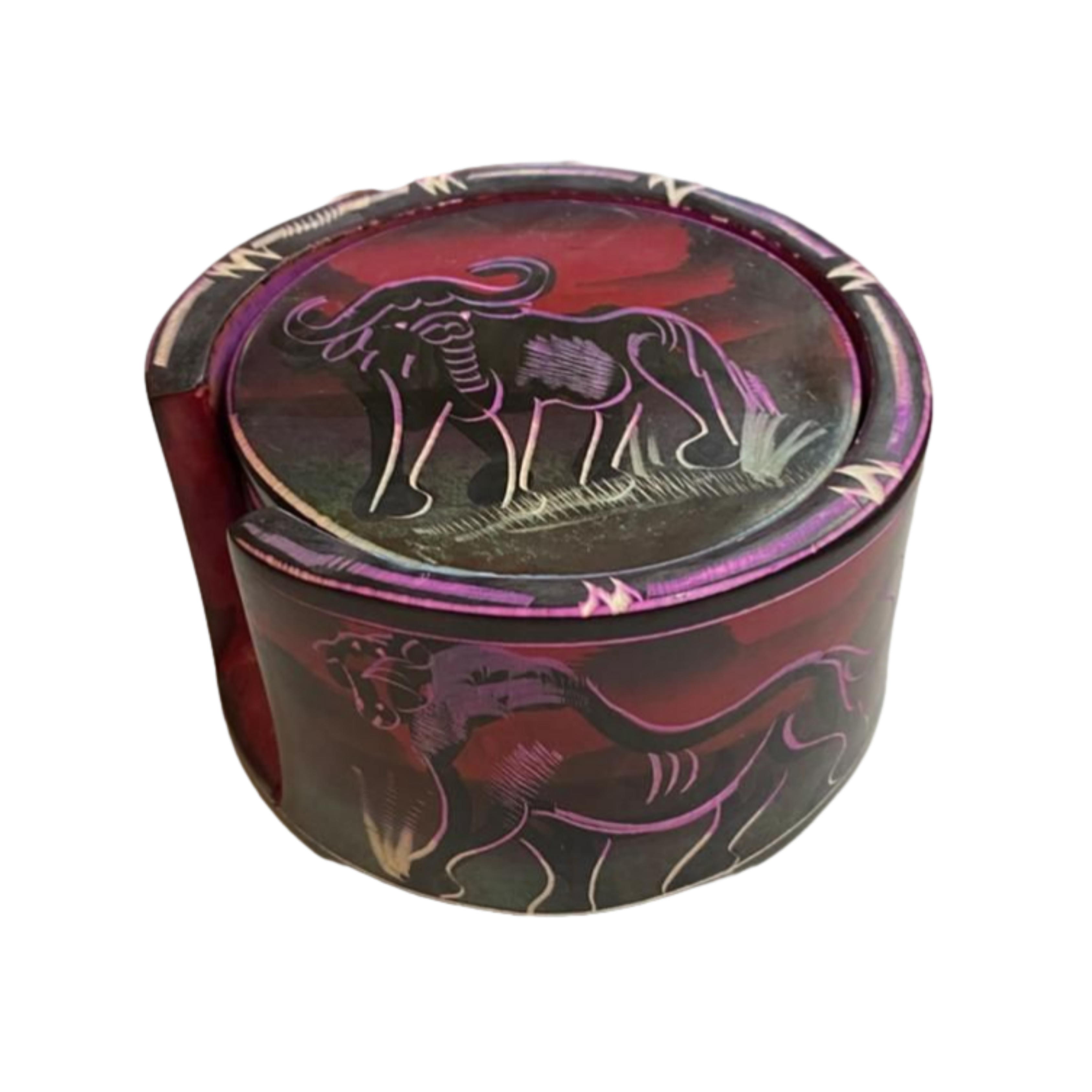 Medium Colourful Soapstone Coasters