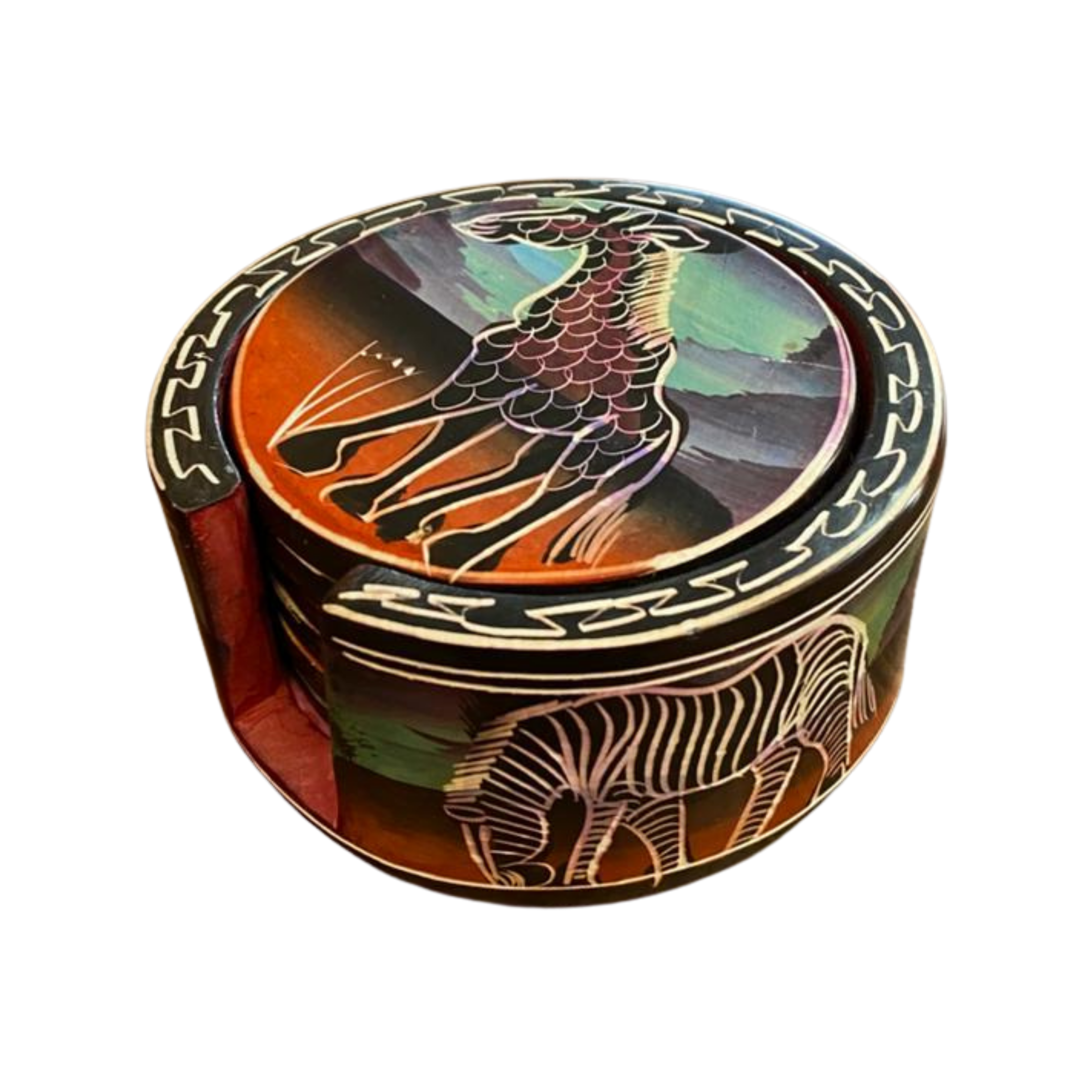 Medium Colourful Soapstone Coasters