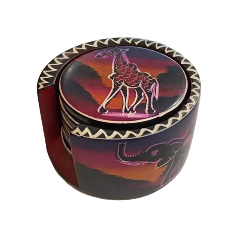 Medium Colourful Soapstone Coasters