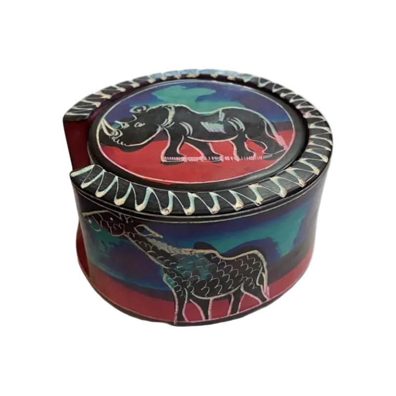 Medium Colourful Soapstone Coasters