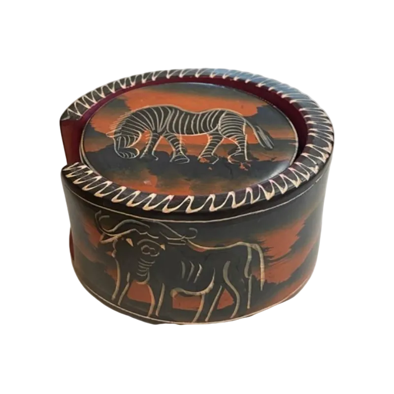 Medium Colourful Soapstone Coasters