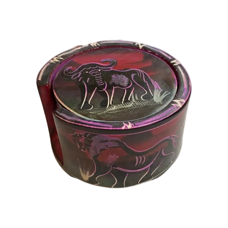 Medium Colourful Soapstone Coasters