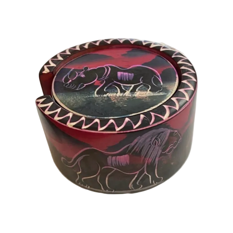 Medium Colourful Soapstone Coasters