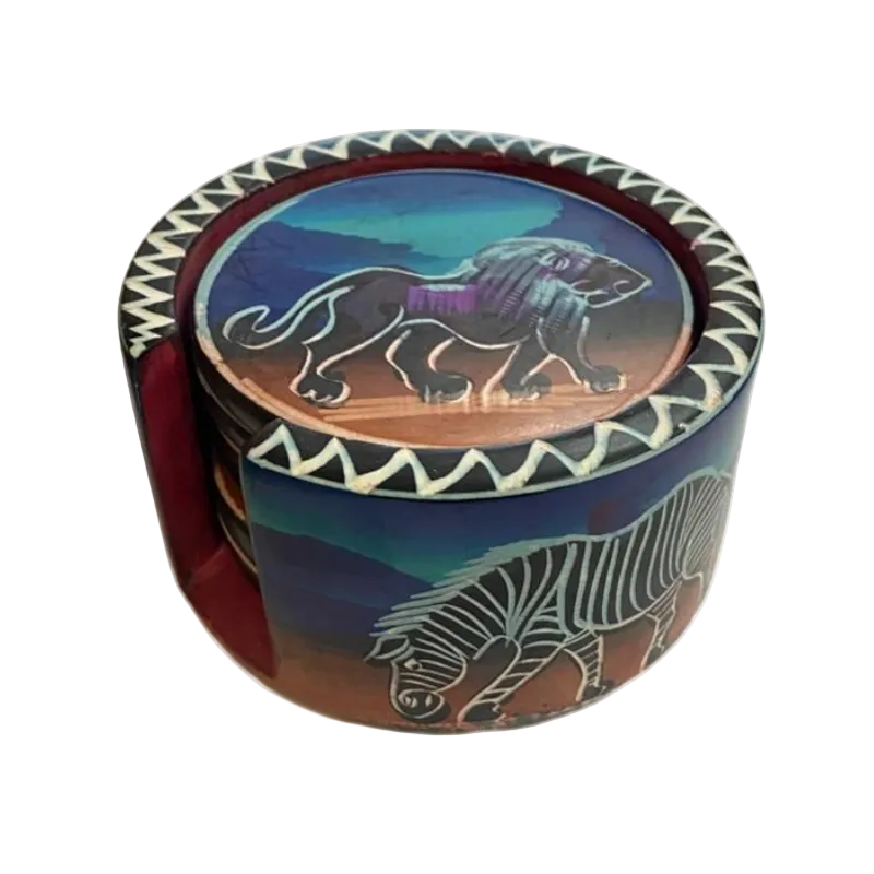 Medium Colourful Soapstone Coasters