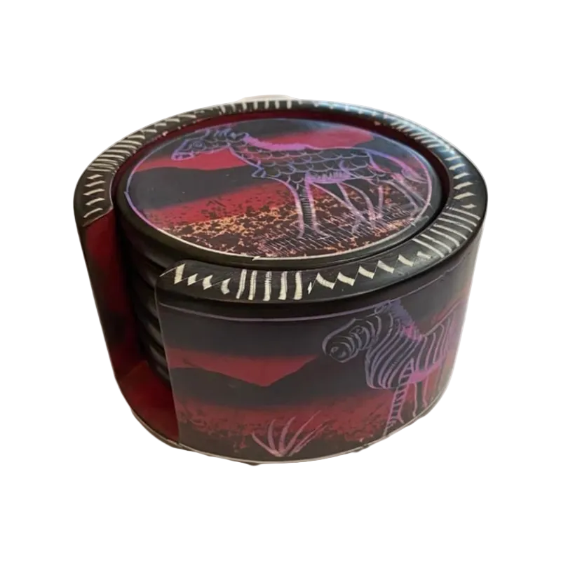 Medium Colourful Soapstone Coasters