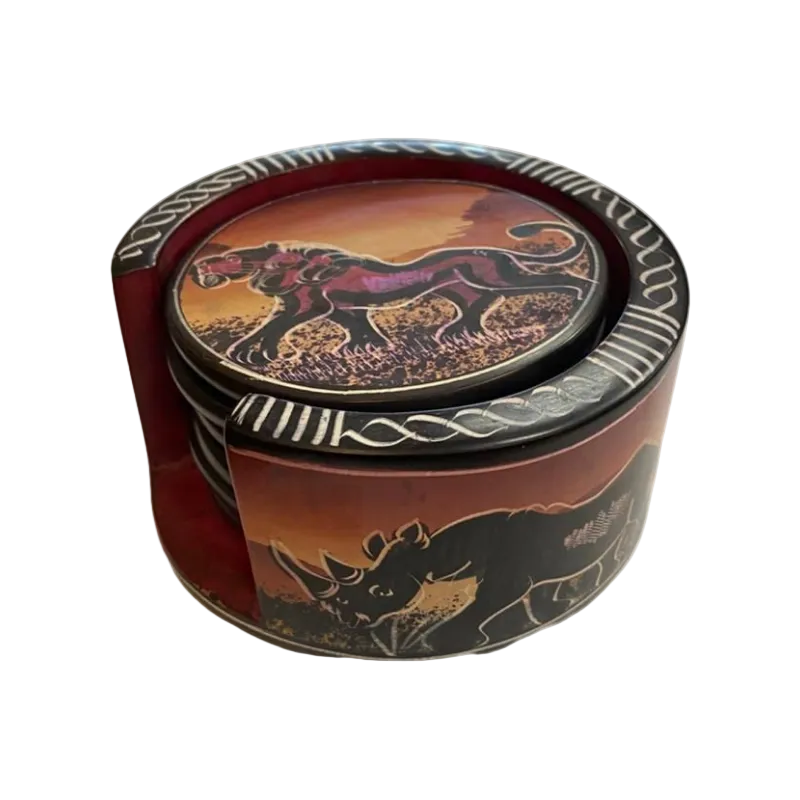 Medium Colourful Soapstone Coasters