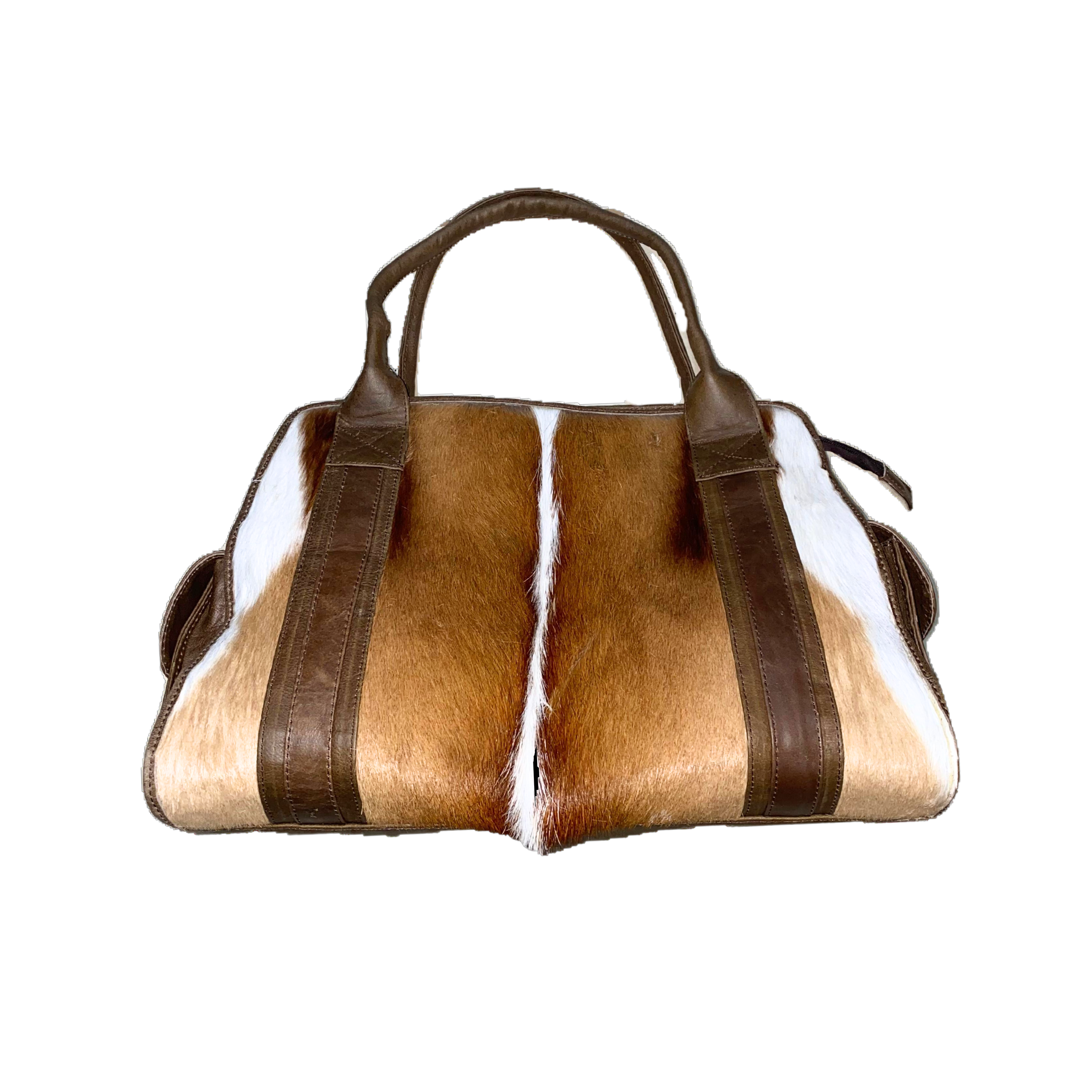 Springbok Leather Handbag With Side Pockets