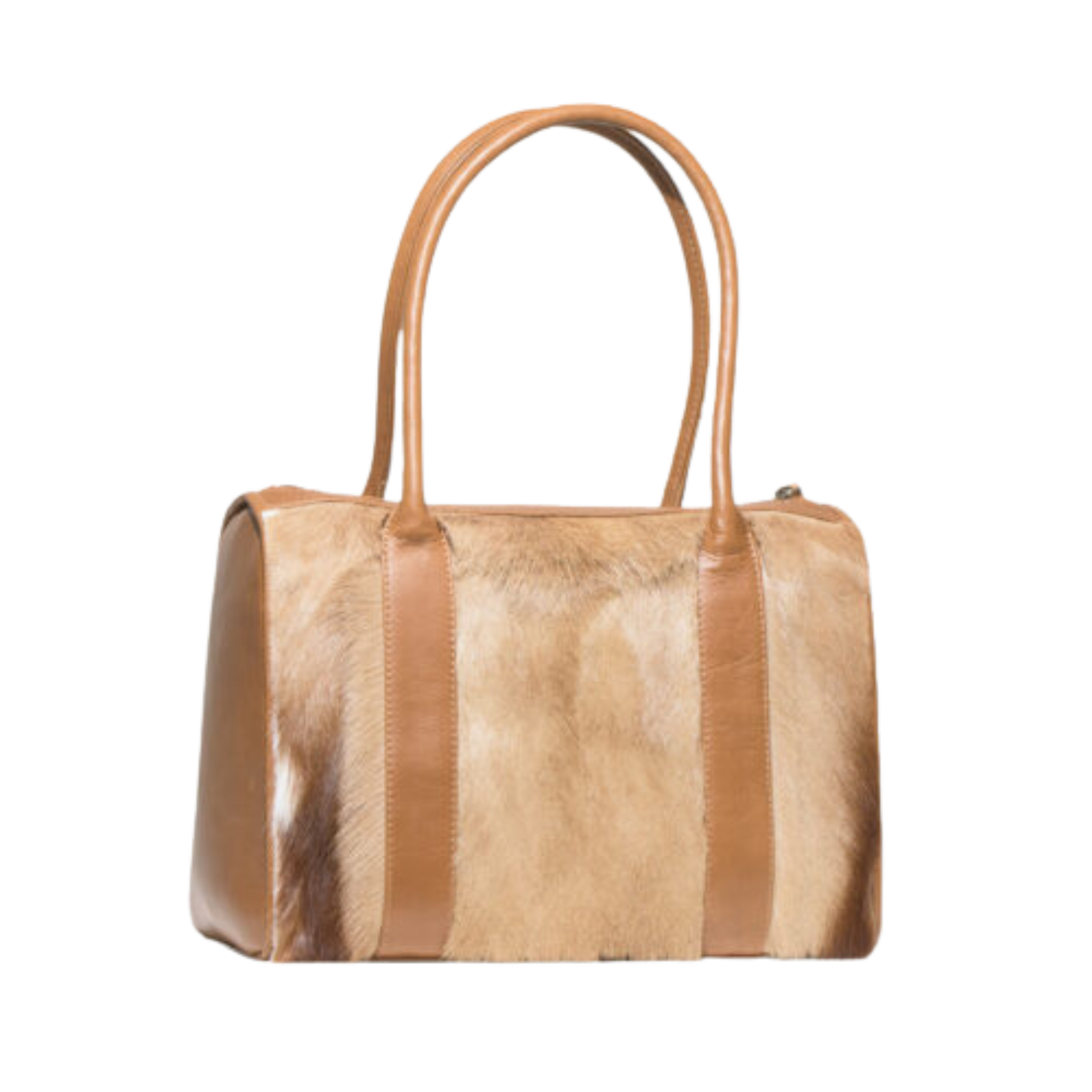 Springbok Leather Tan Barrel Handbag - Franki