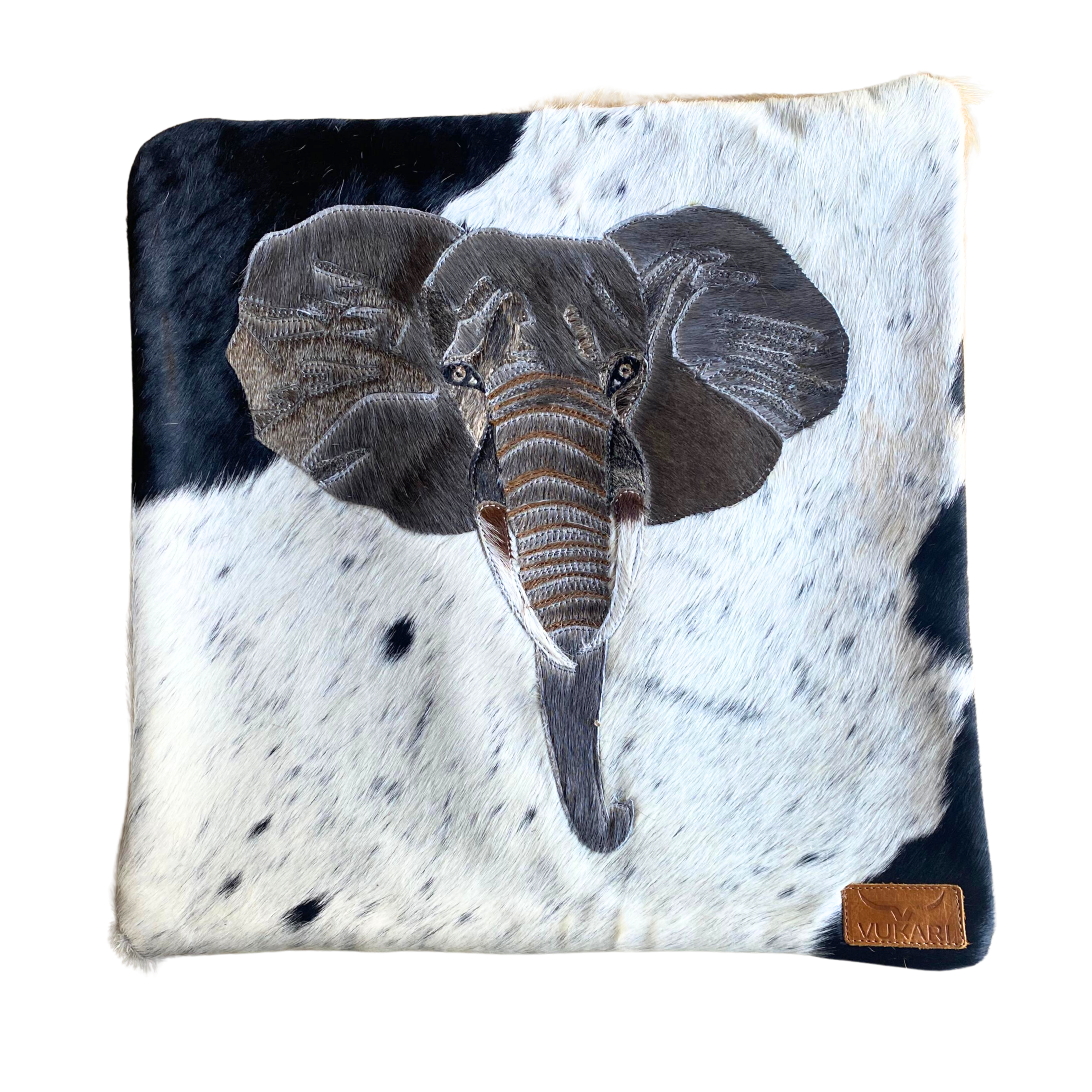Stitched Nguni Skin Cushion Cover (Elephant)