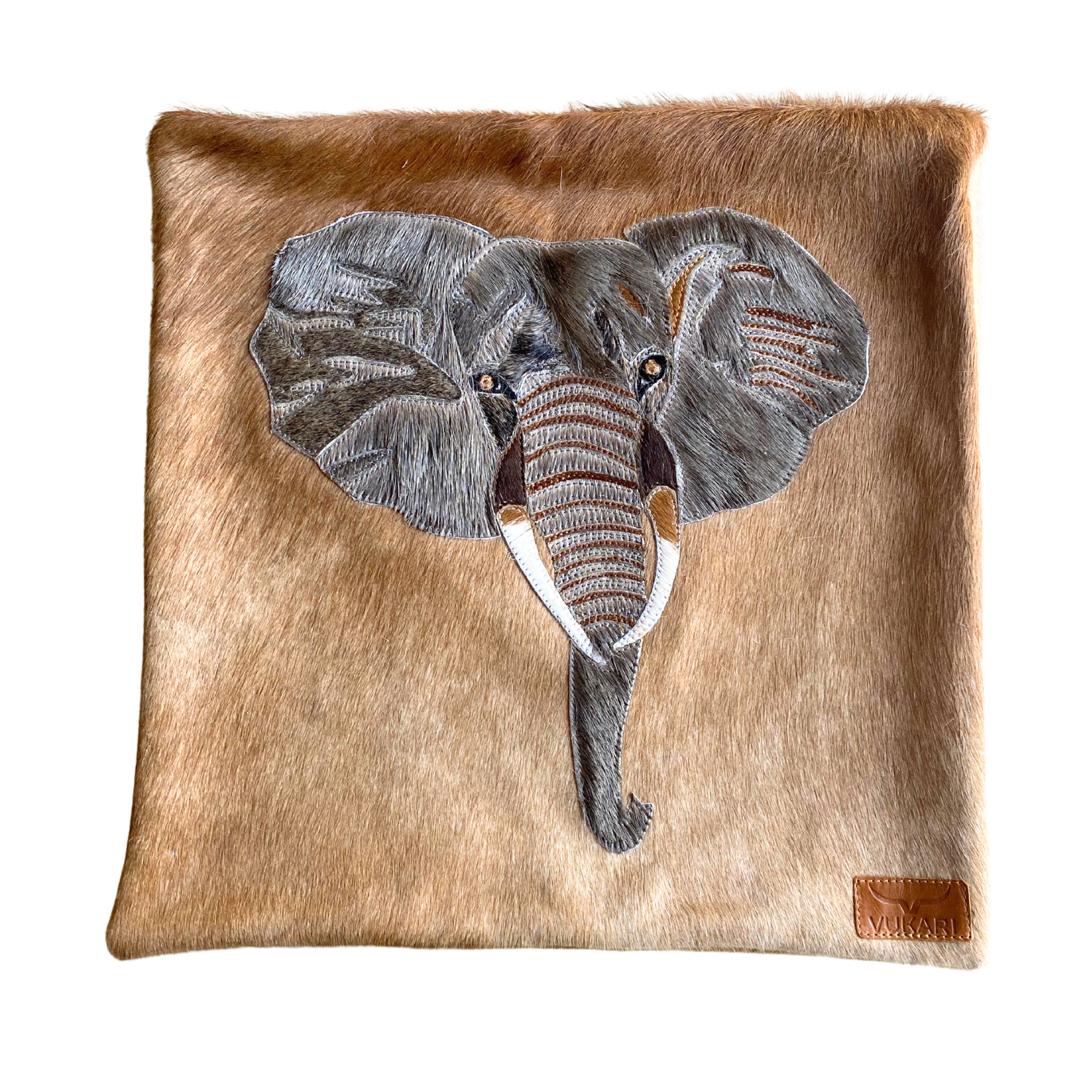 Stitched Nguni Skin Cushion Cover (Elephant)