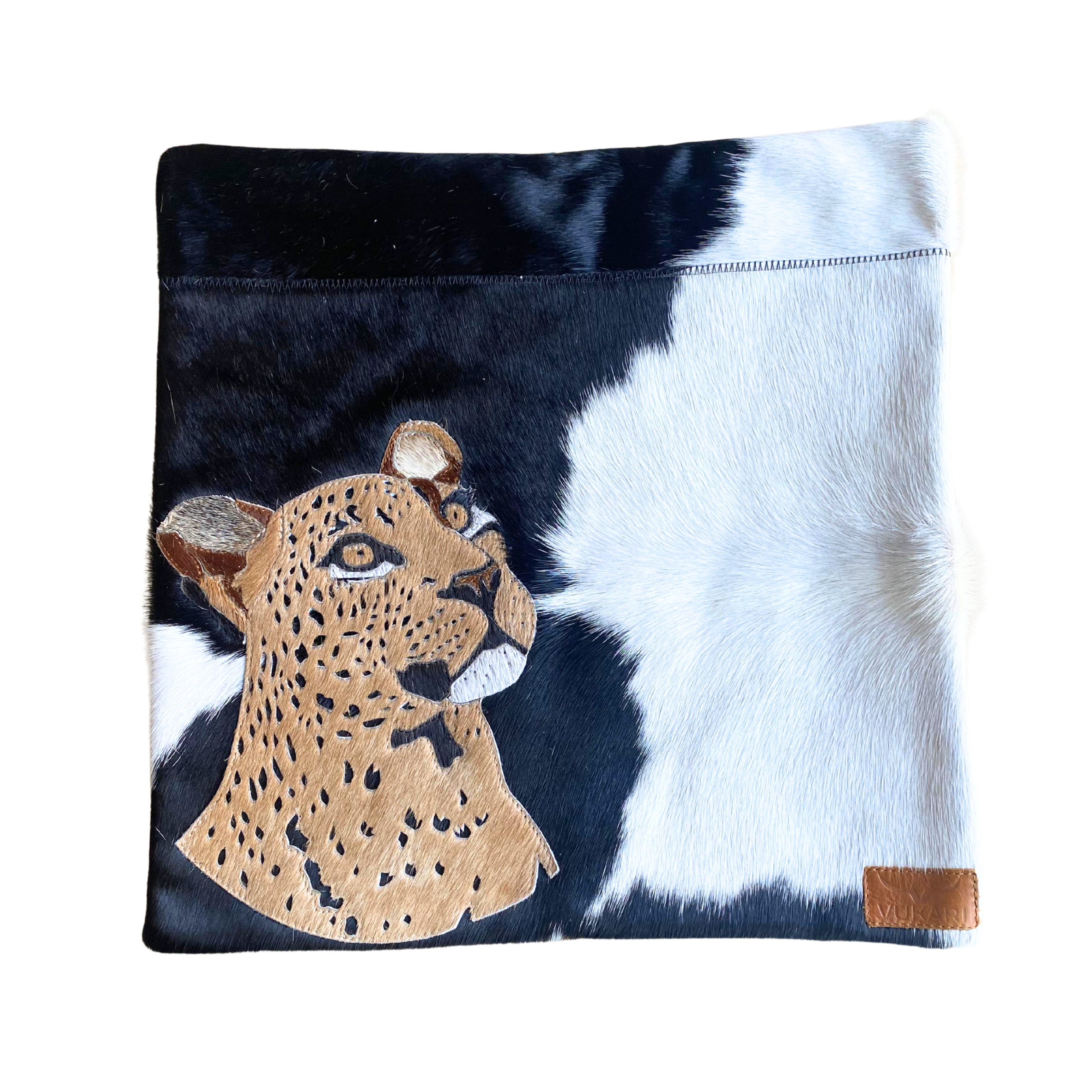 Stitched Nguni Skin Cushion Cover (Leopard)
