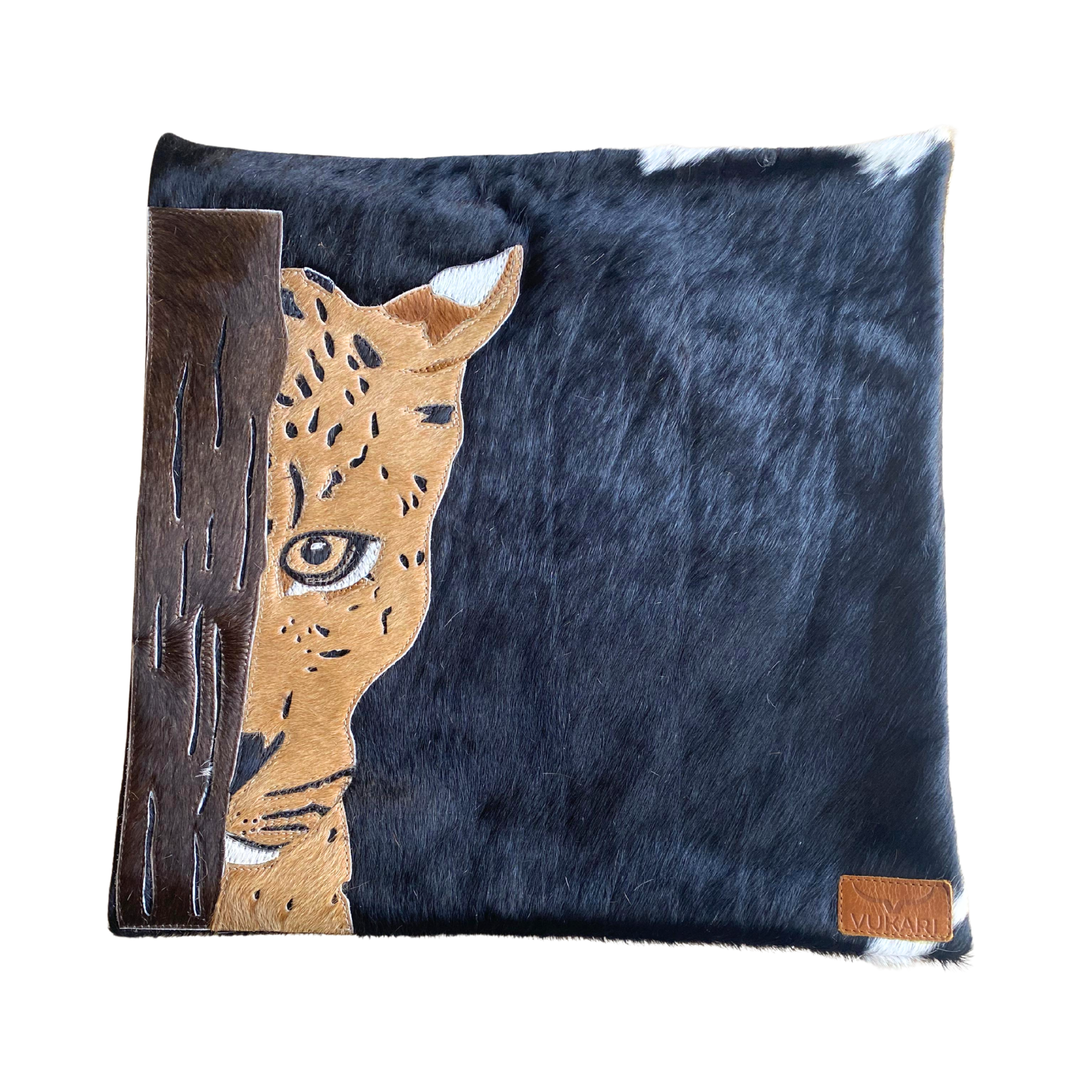 Stitched Nguni Skin Cushion Cover (Leopard)