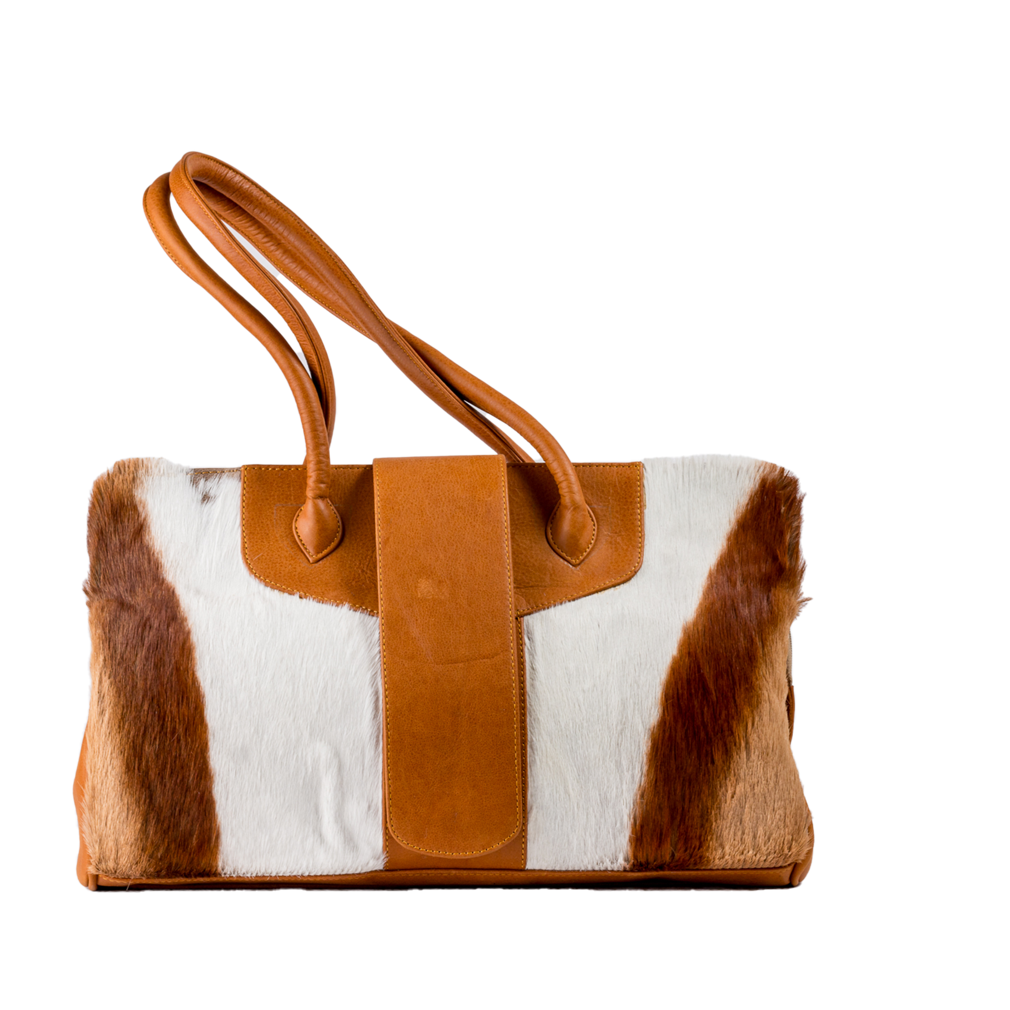 Tan Springbok Leather Handbag