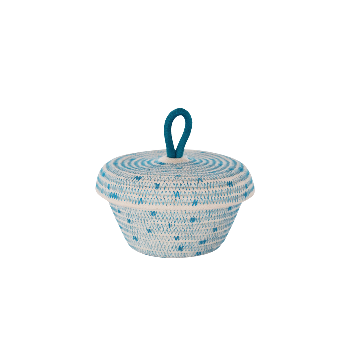 Cotton Woven Petite Lidded Basket (XS)
