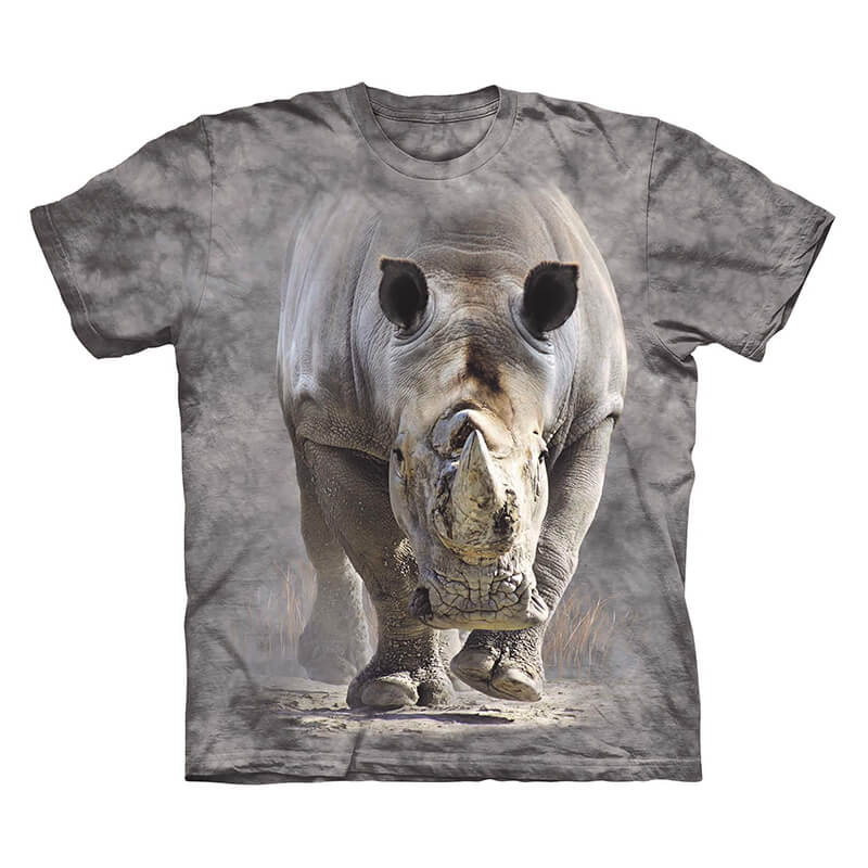 Charing Rhino Dyed Kids T-Shirt - Grey