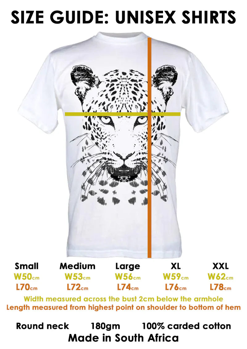 Wildebeest on Elephant Skin T-Shirt - Black On Grey