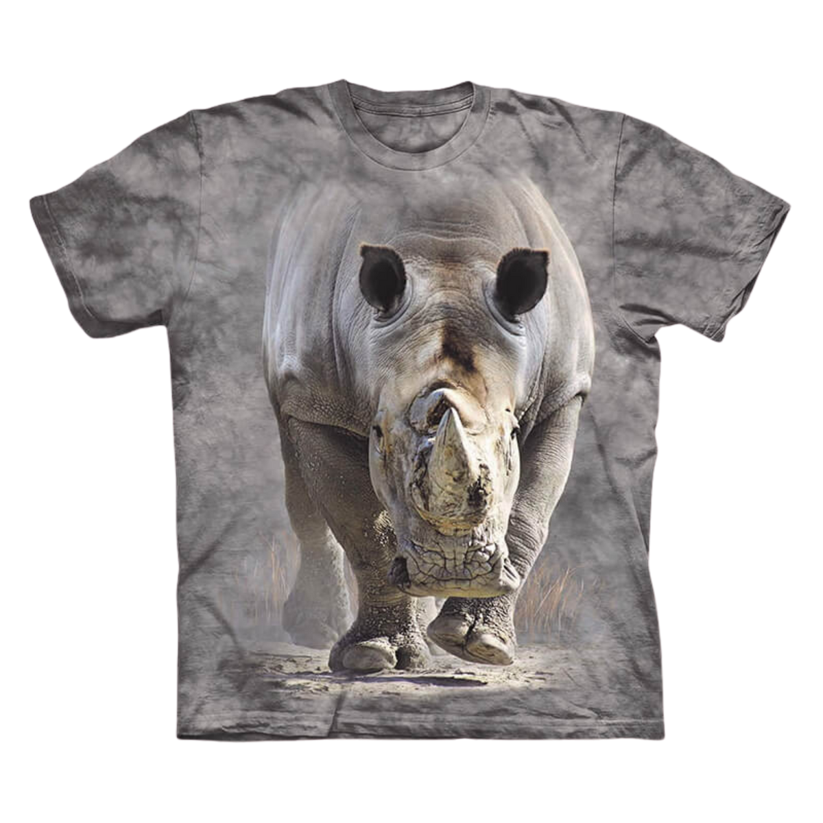 Charging Rhino Dyed Kids T-Shirt - Grey