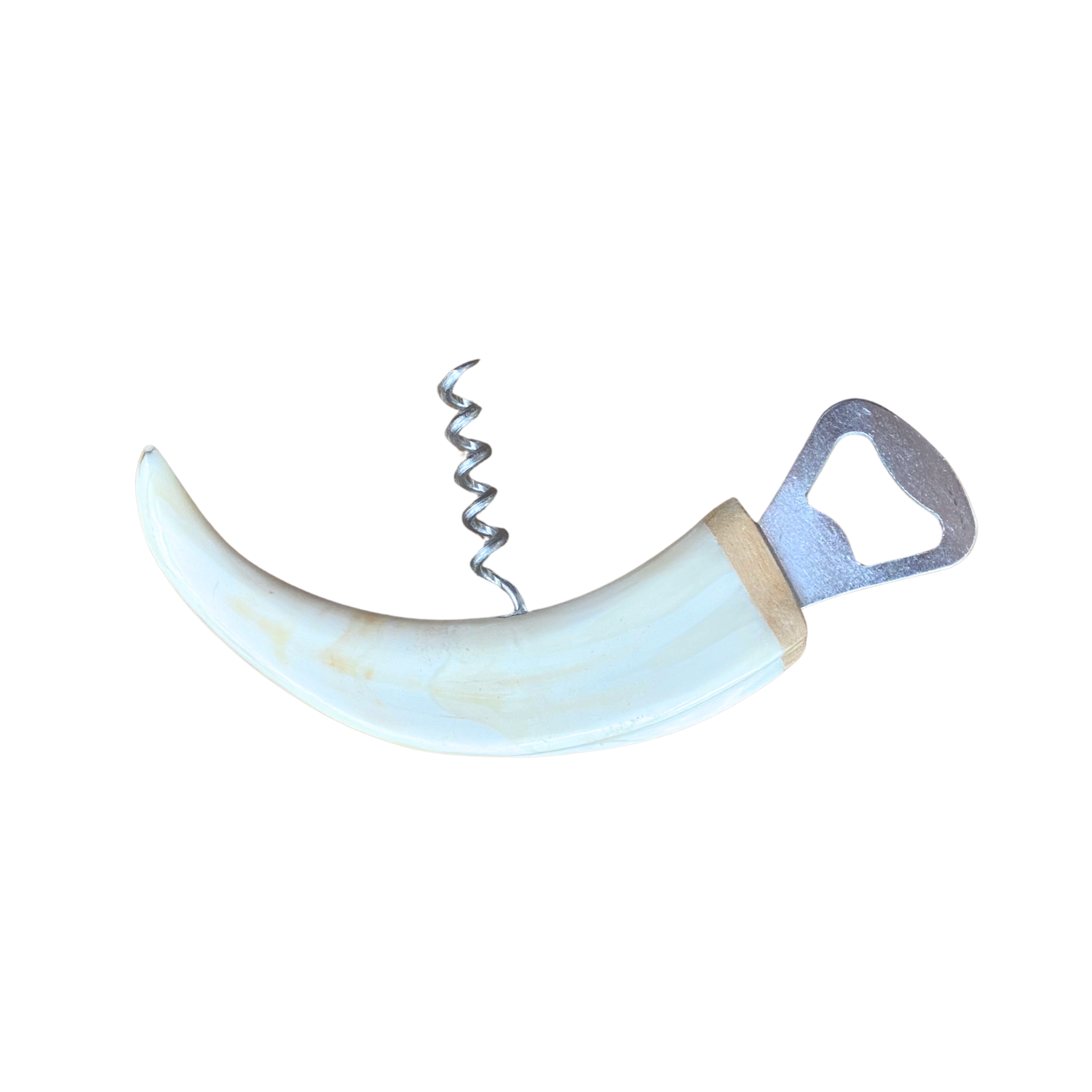 Warthog Tusk Bottle Opener With Corkscrew