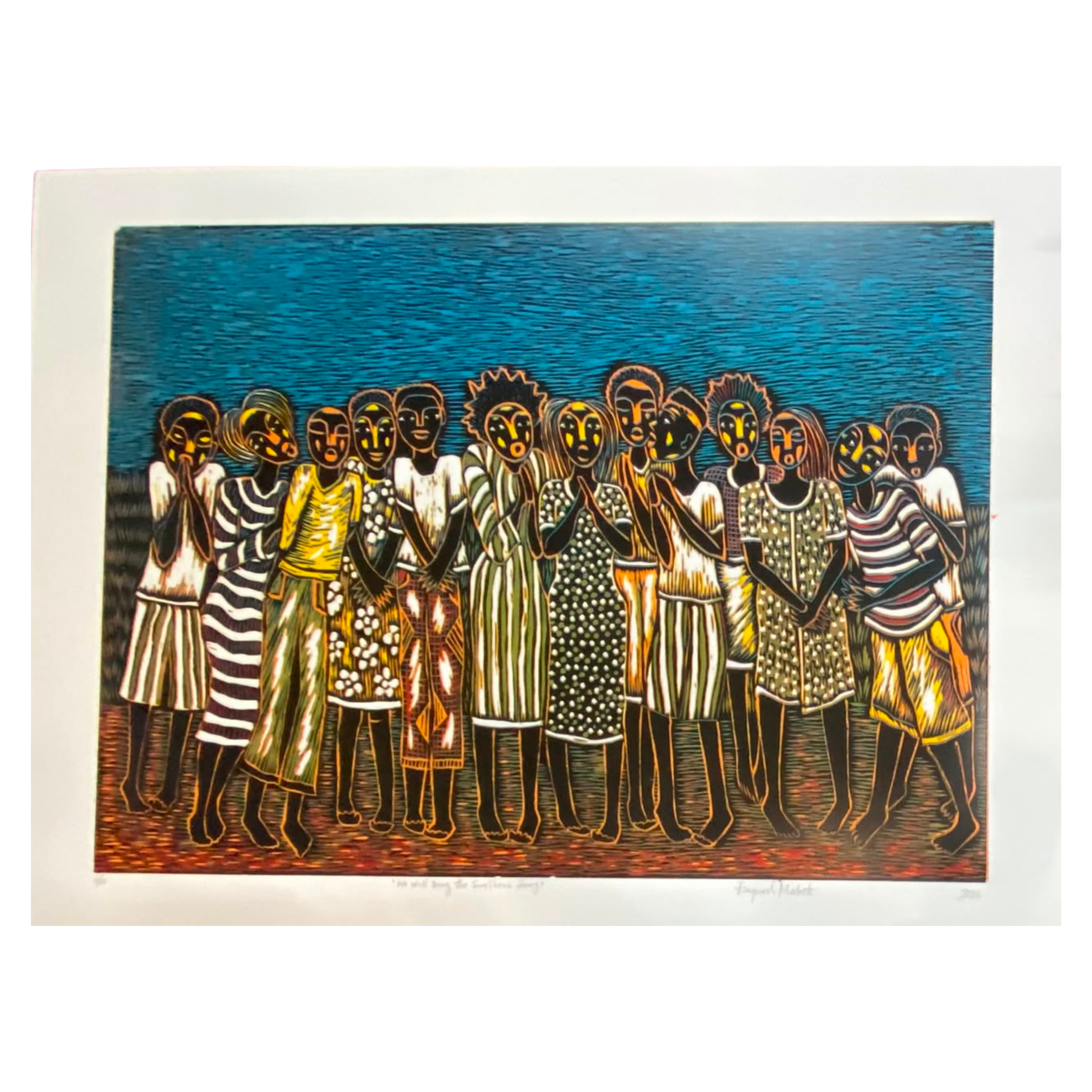 Mabote Art Woodprint Painting - We Will Sing The Sunshine Song