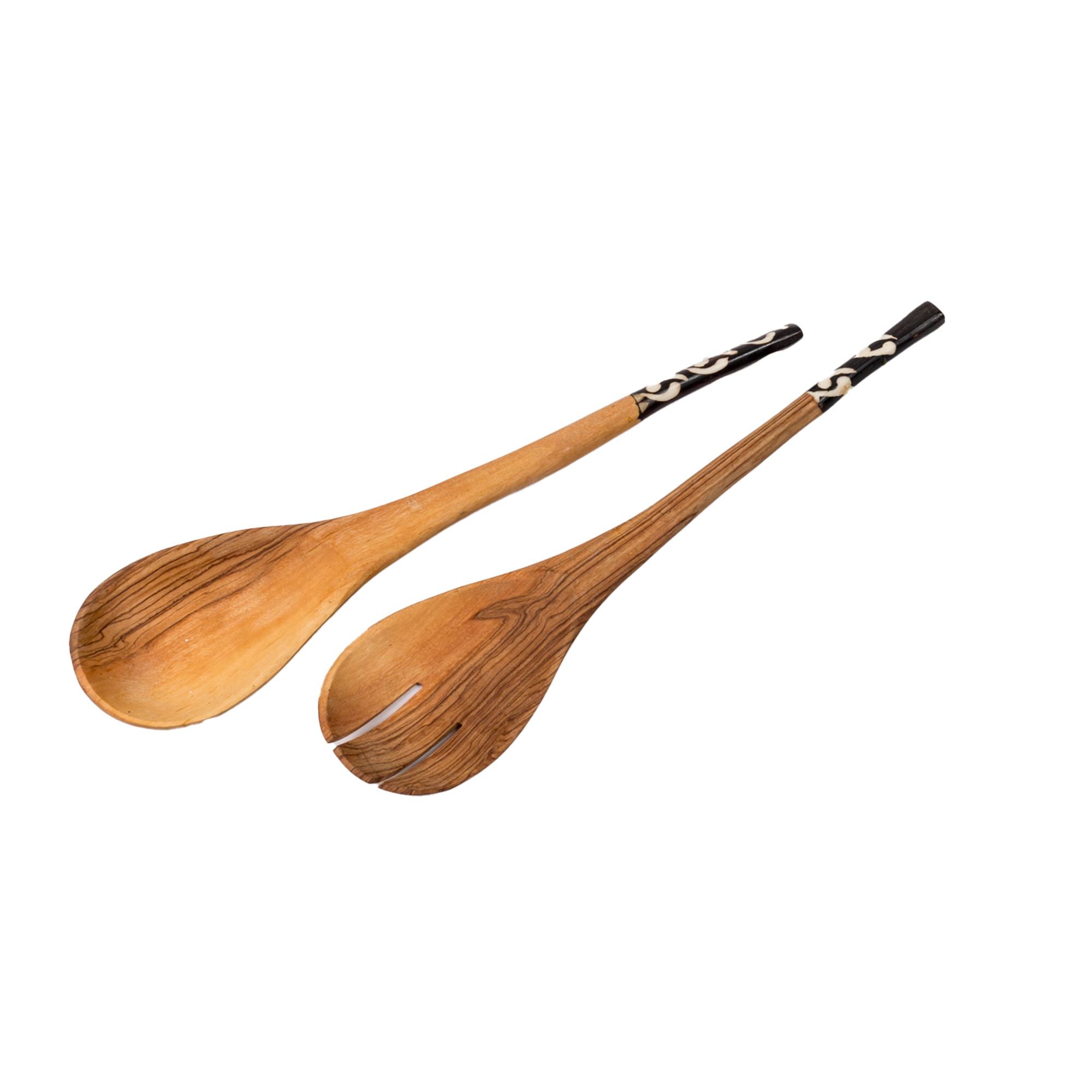 Wooden Bone Salad Servers