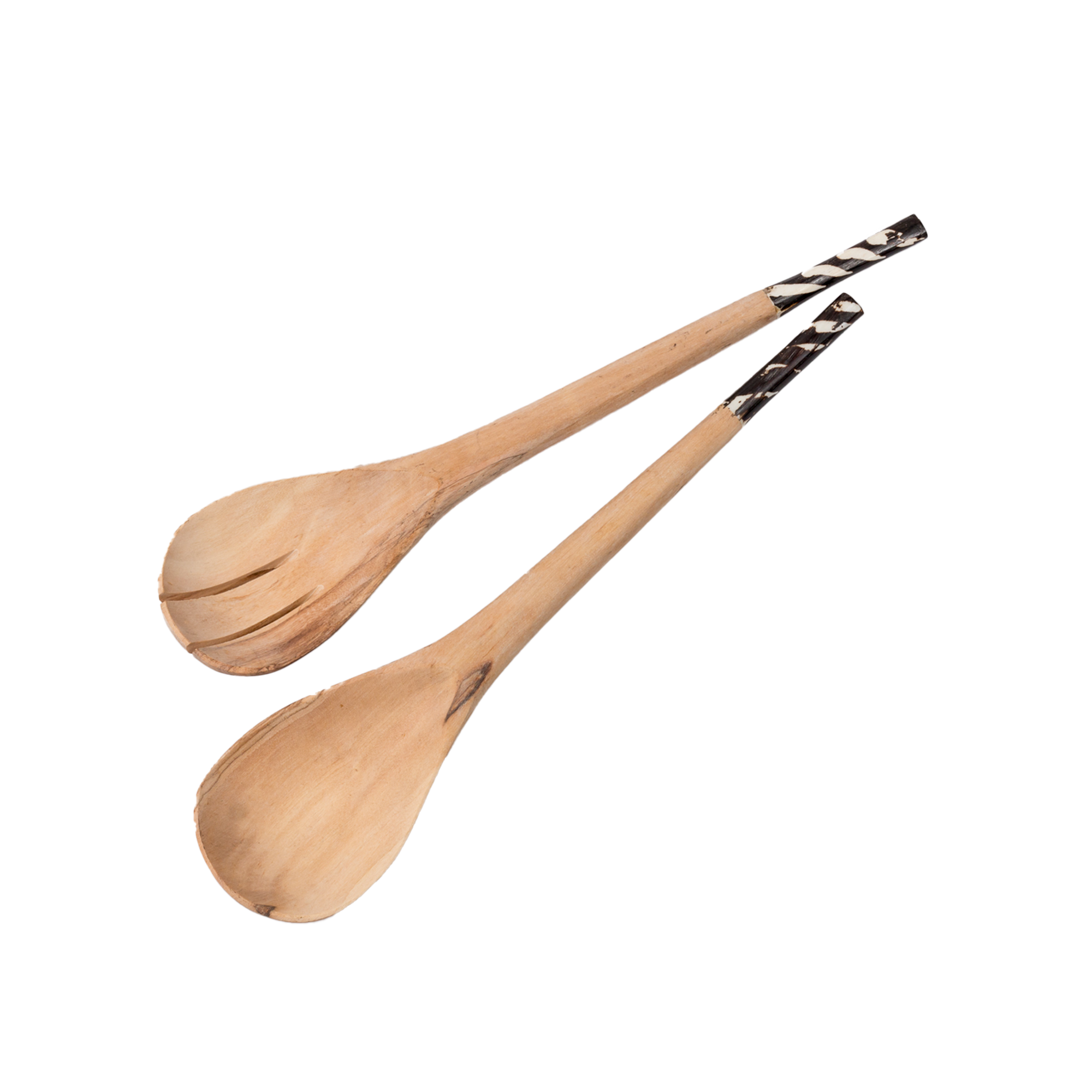 Wooden Bone Salad Servers