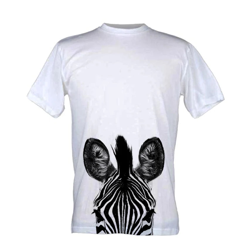 B&W Nature T-Shirt: Peaking Zebra