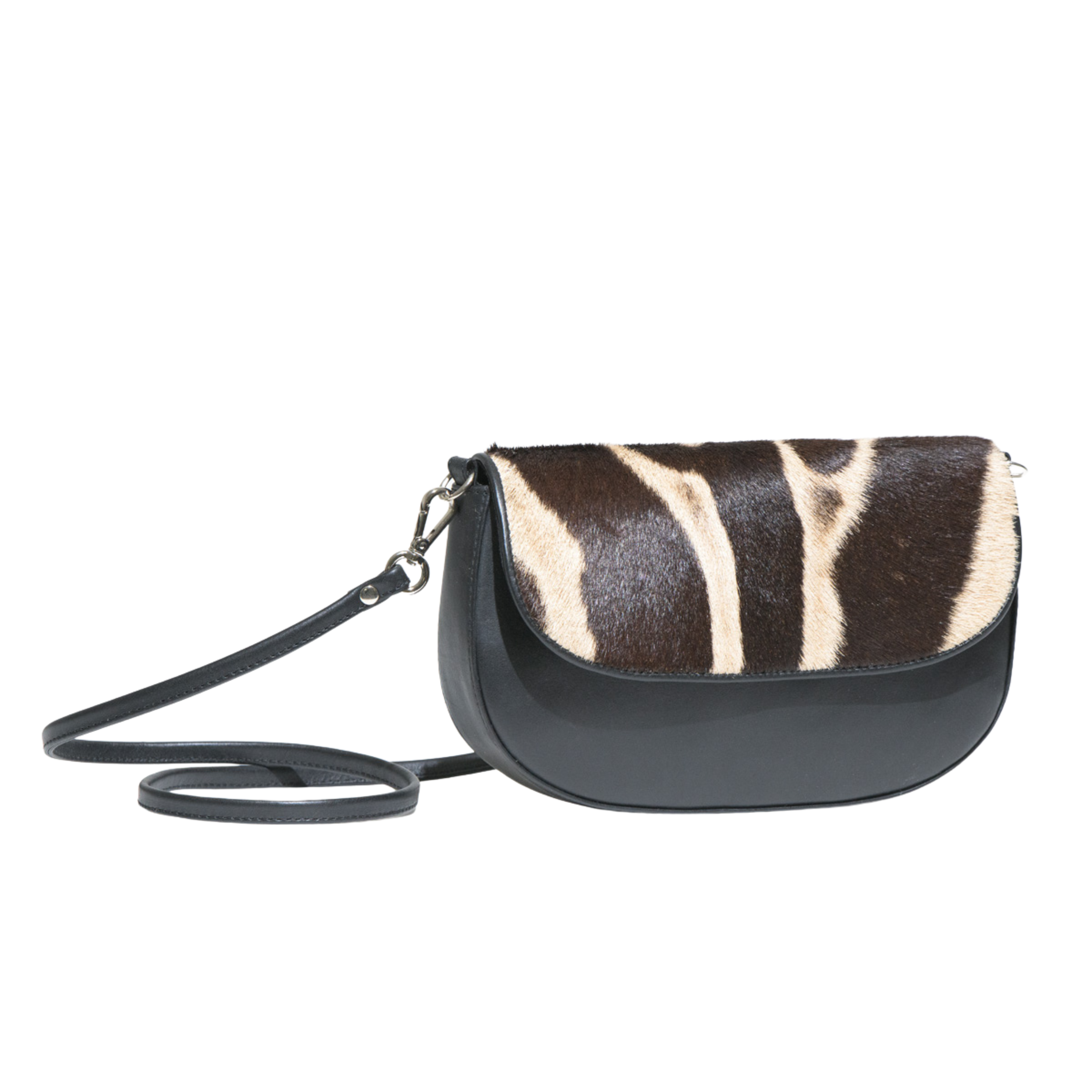 Zebra Skin Leather Shoulder Handbag - Codi