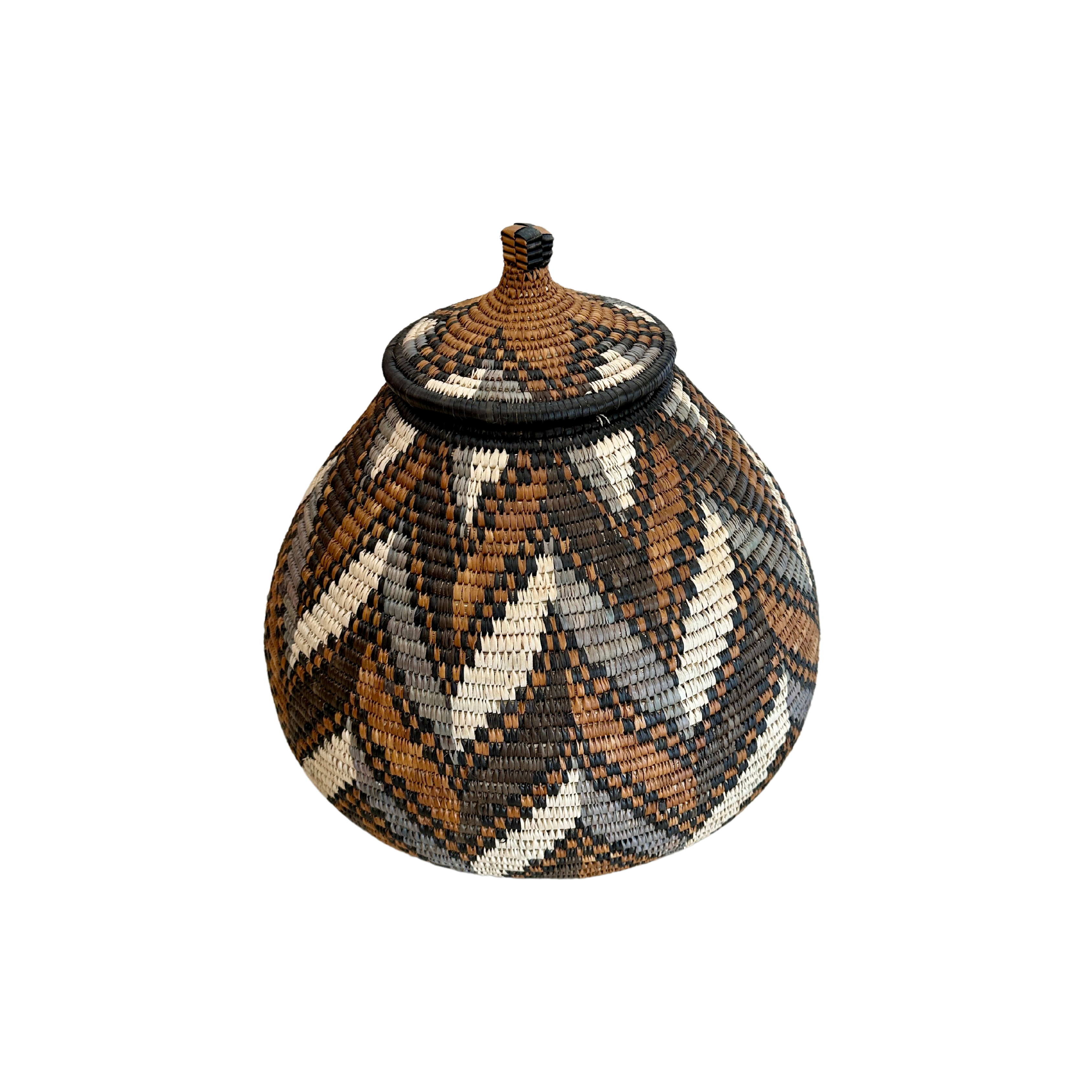 Zulu Hand-Woven Reed Basket - The Bongekile