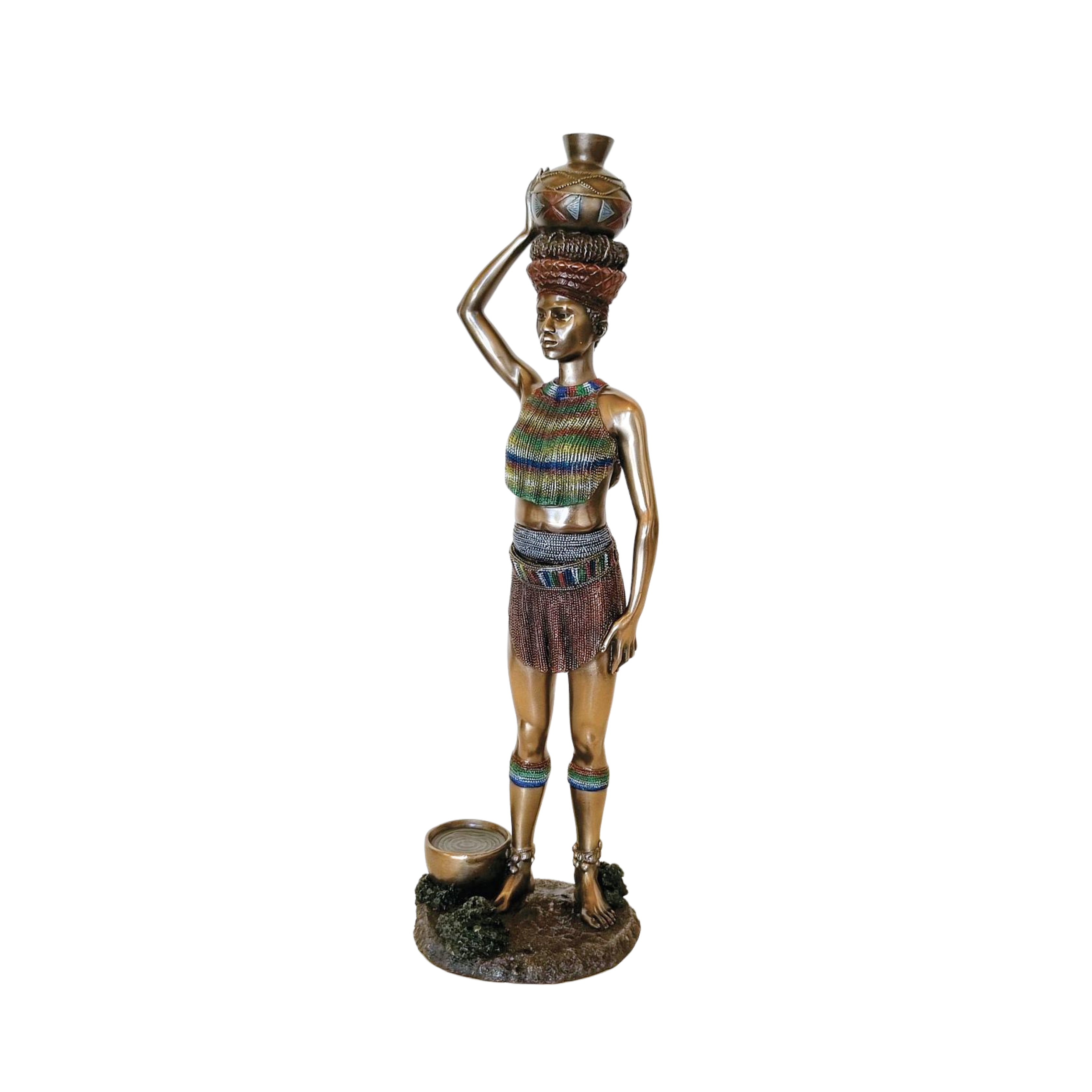 Zulu Maiden Bronze Statue