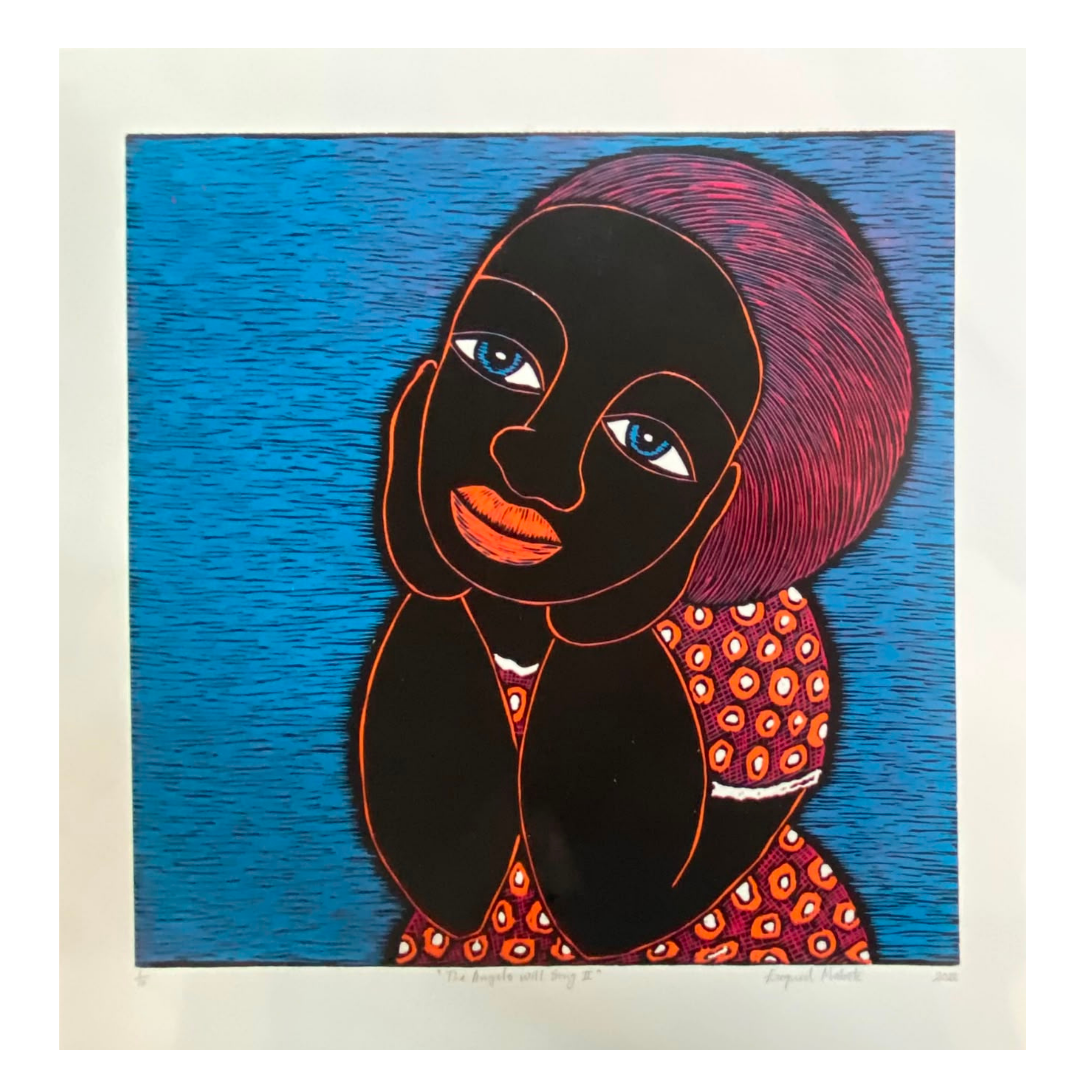 Mabote Art Woodprint Painting - The Angels Will Sing
