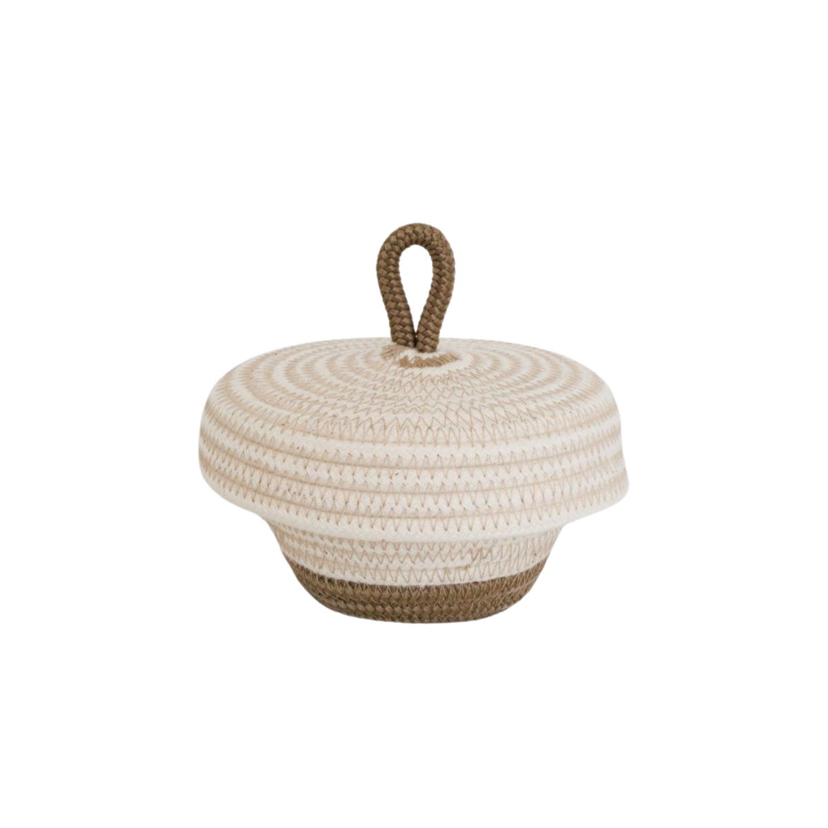 Cotton Woven Petite Lidded Basket (XS)