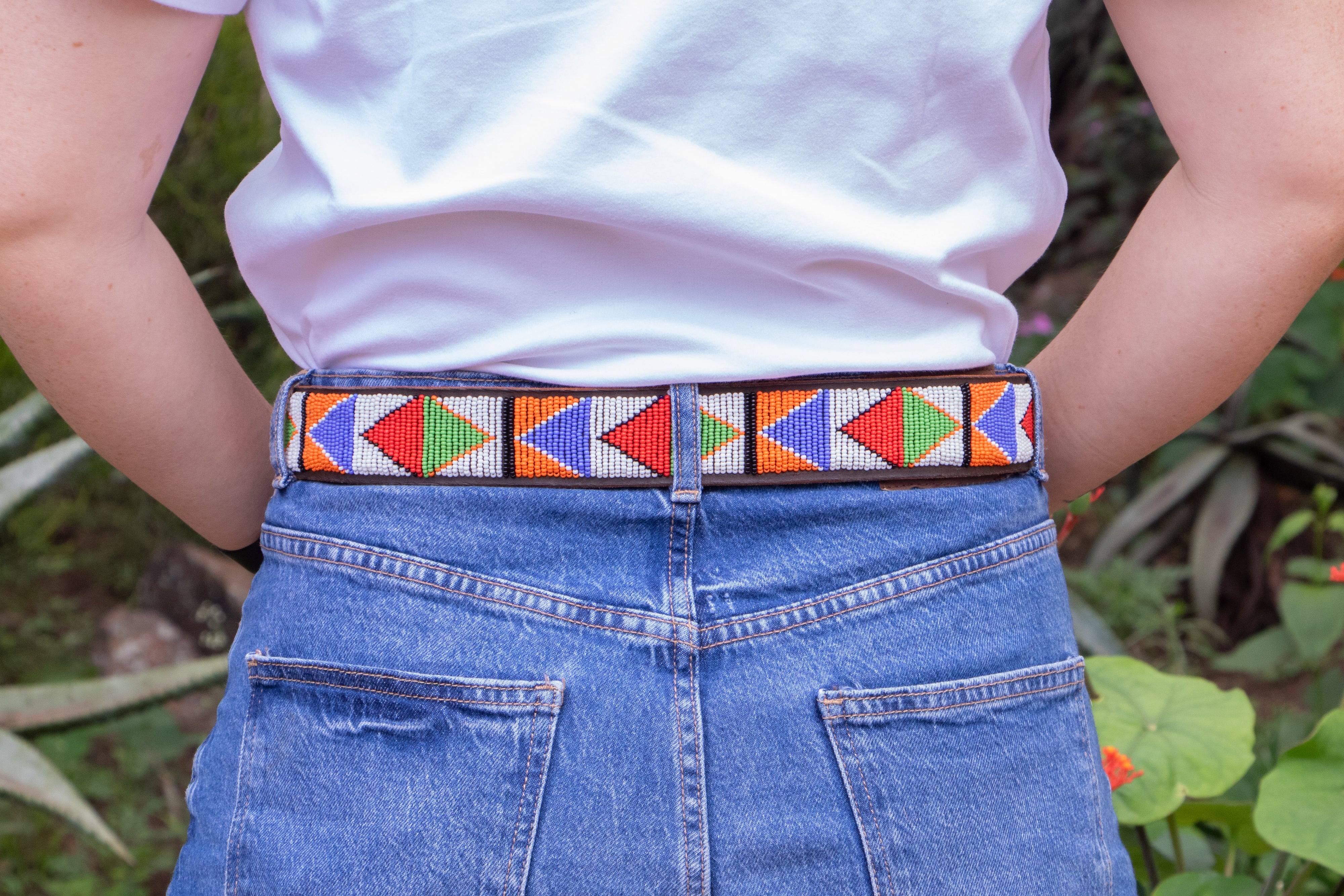 Bheki - Colourful Beaded Leather Belt