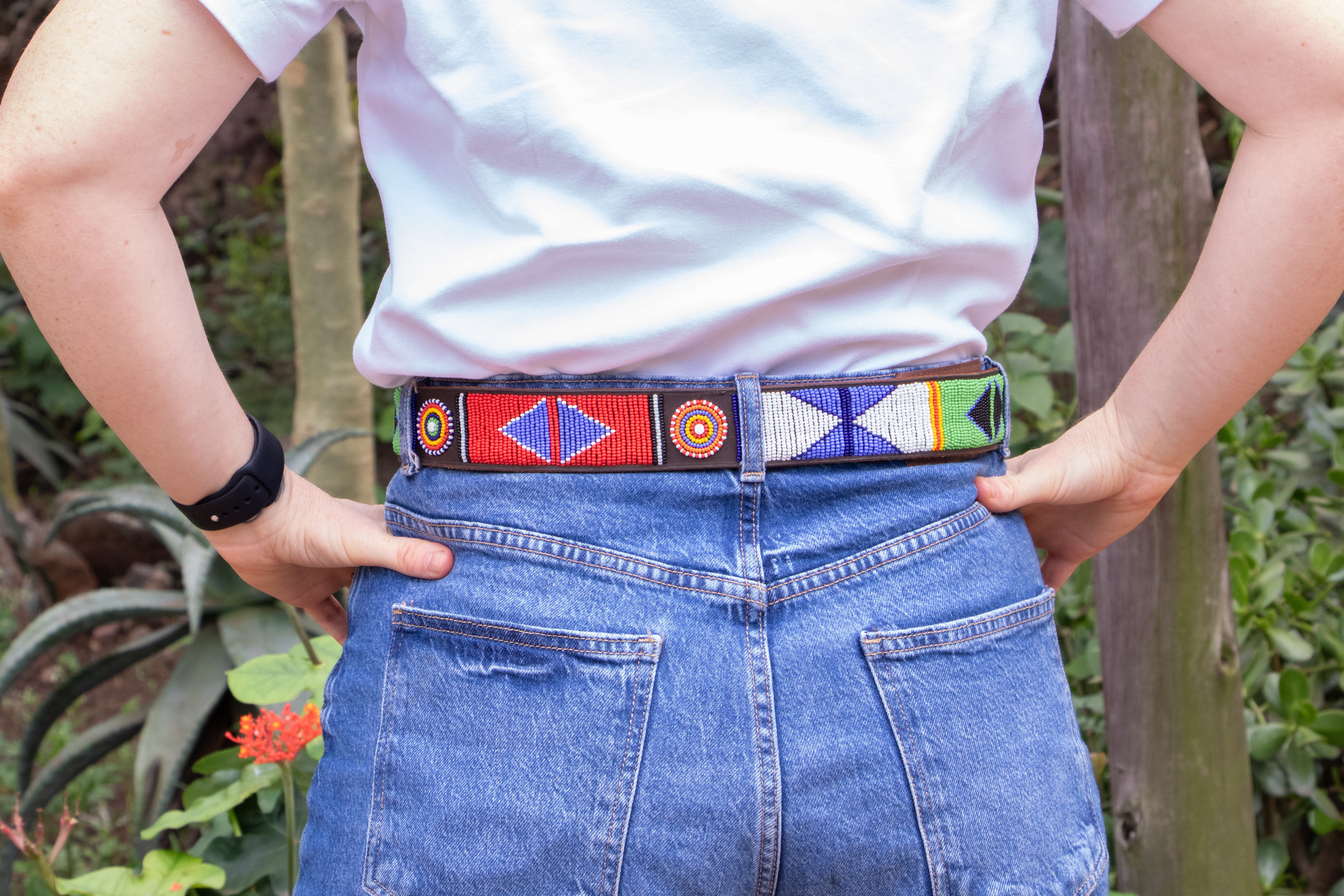 Kabo - Colourful Beaded Leather Belt