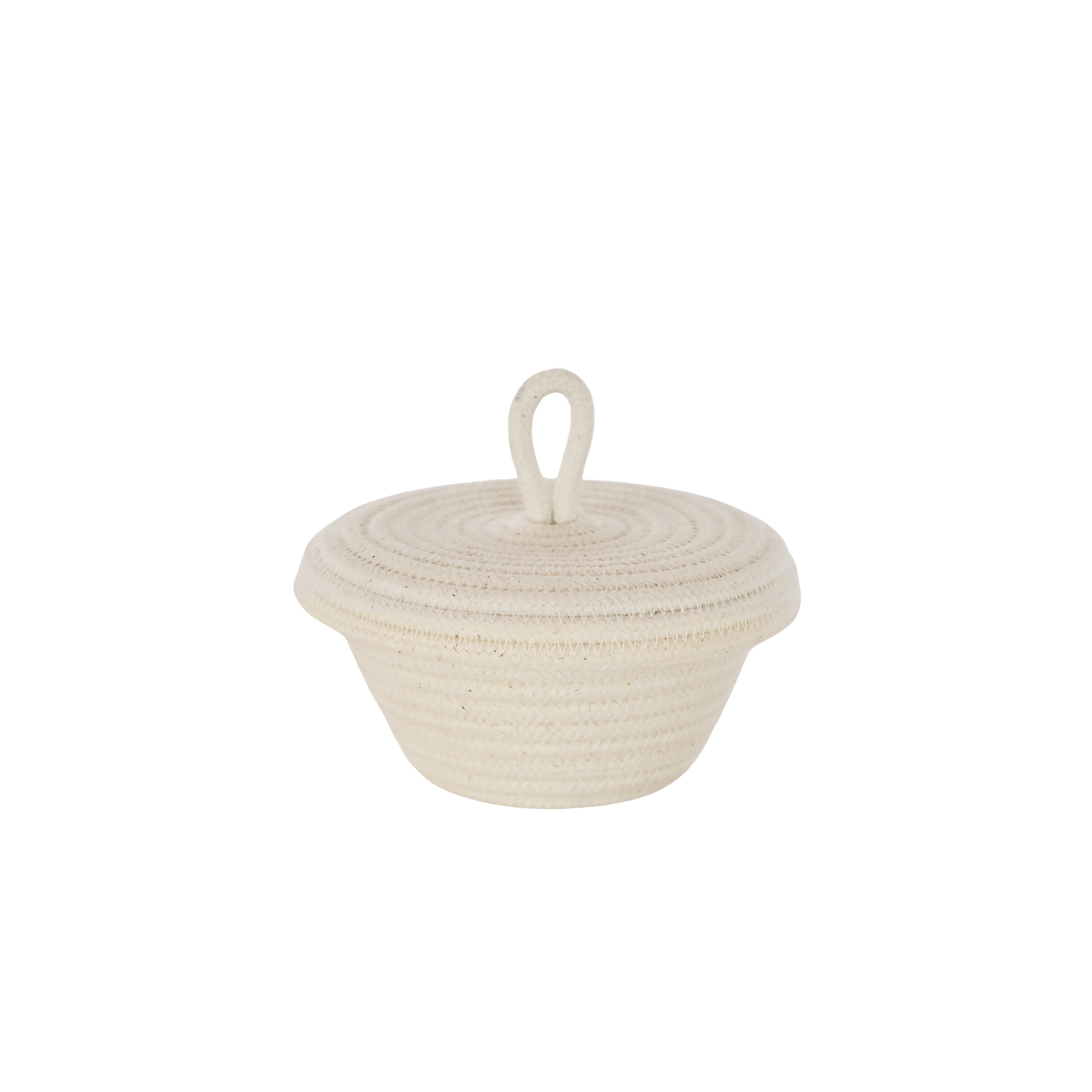 Cotton Woven Petite Lidded Basket (XS)