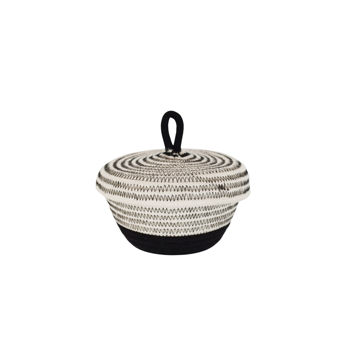 Cotton Woven Petite Lidded Basket (XS)