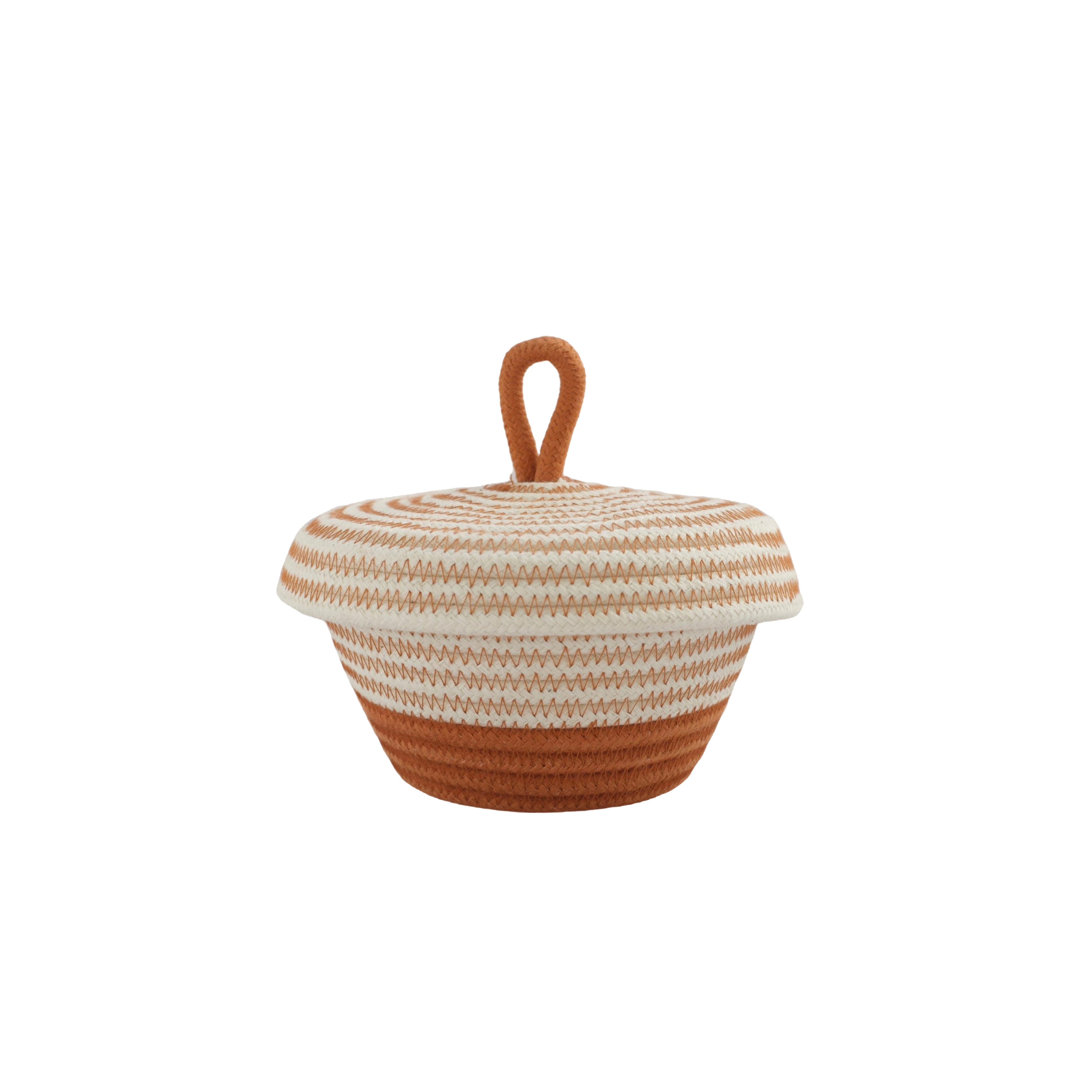 Cotton Woven Petite Lidded Basket (XS)