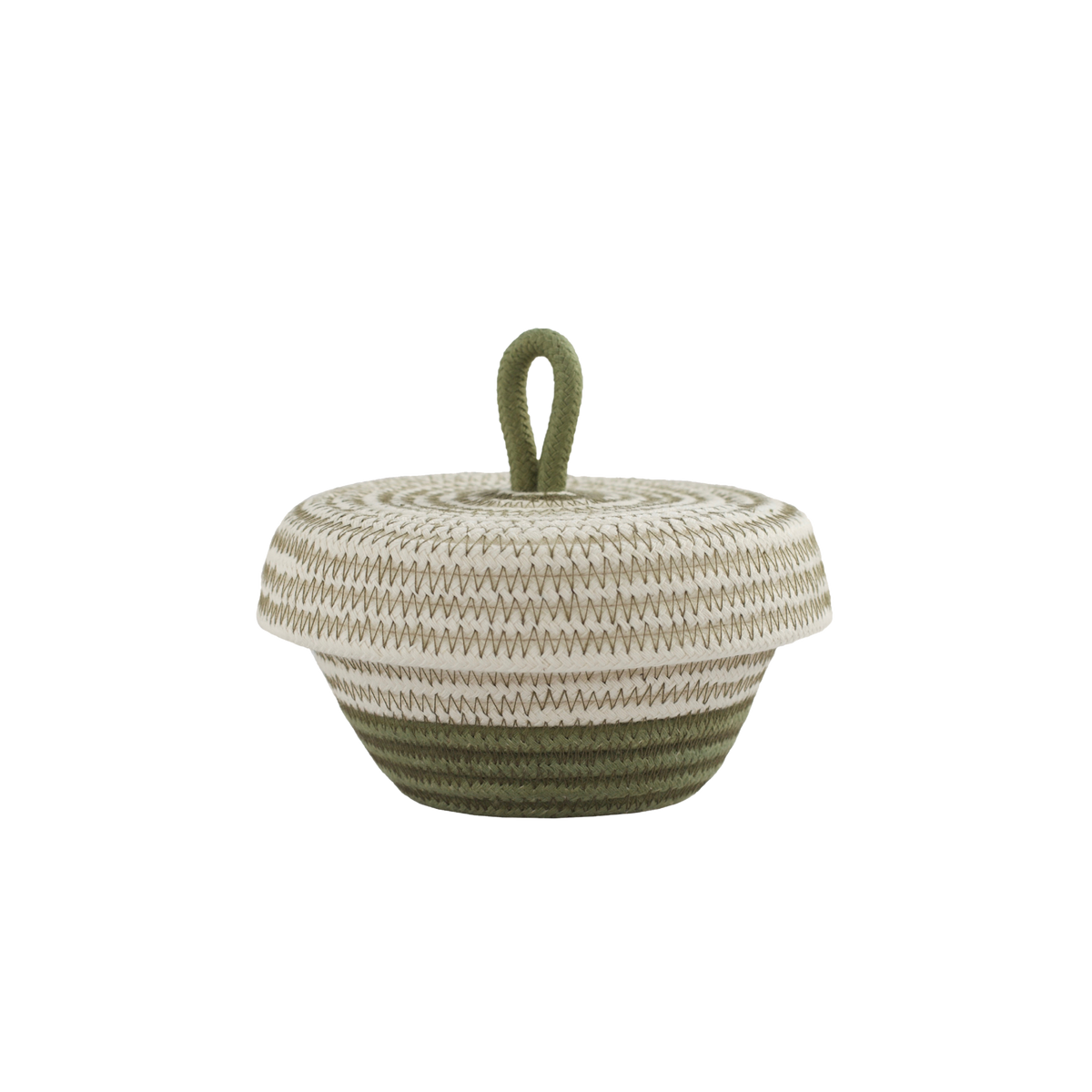Cotton Woven Petite Lidded Basket (XS)
