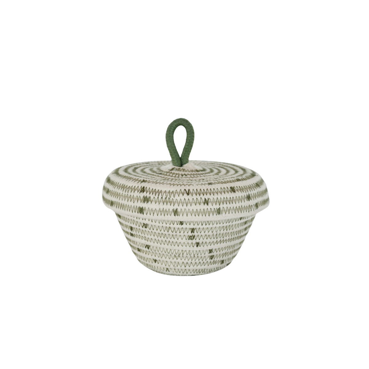 Cotton Woven Petite Lidded Basket (XS)