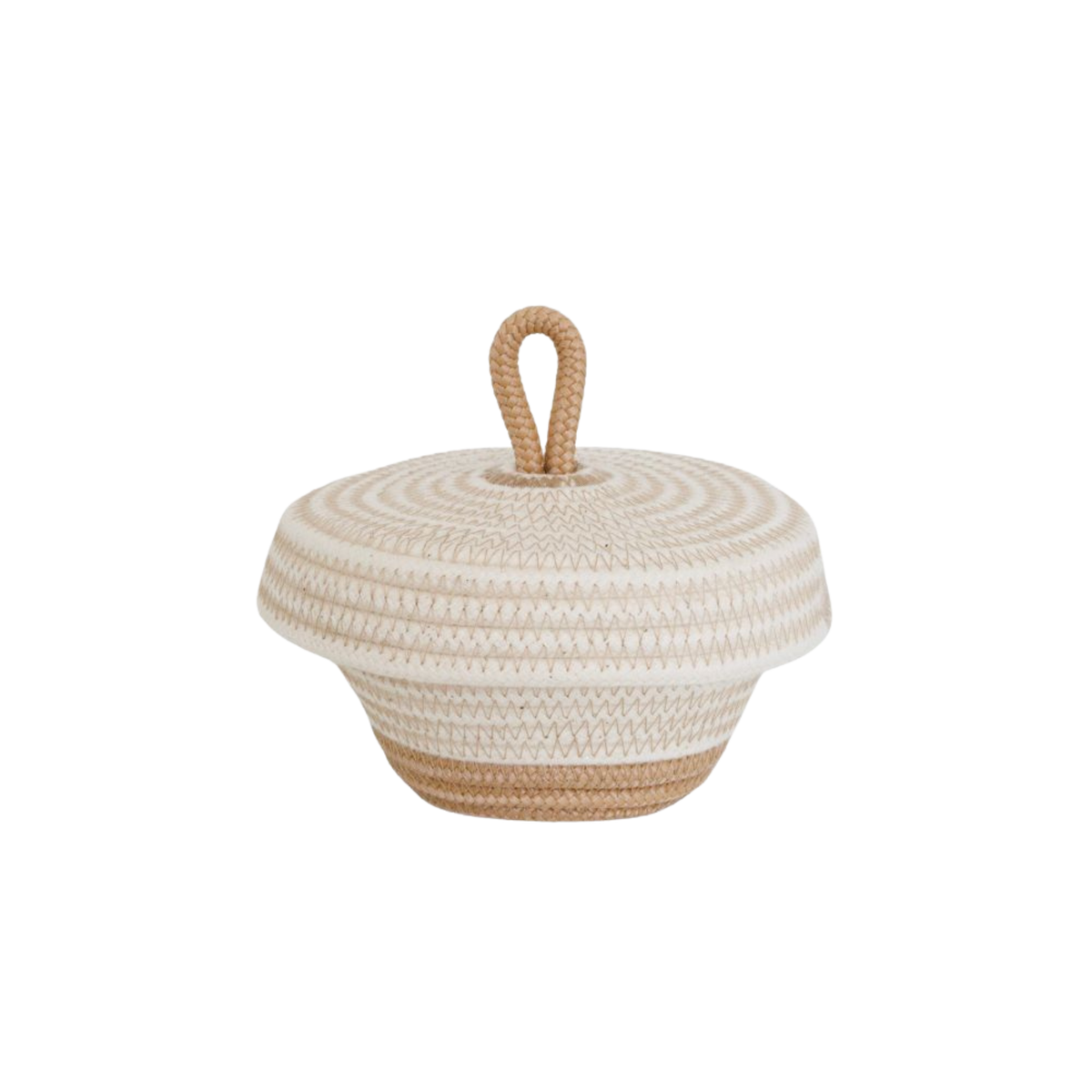 Cotton Woven Petite Lidded Basket (XS)